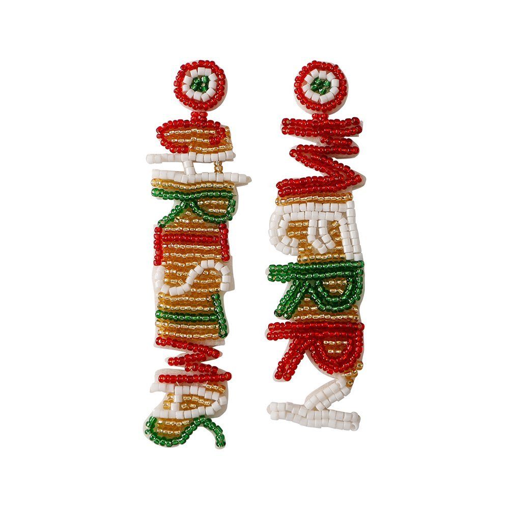 Zimtky Paar Ohrhänger Handgefertigt Weihnachten Alphabetische Ohrringe
