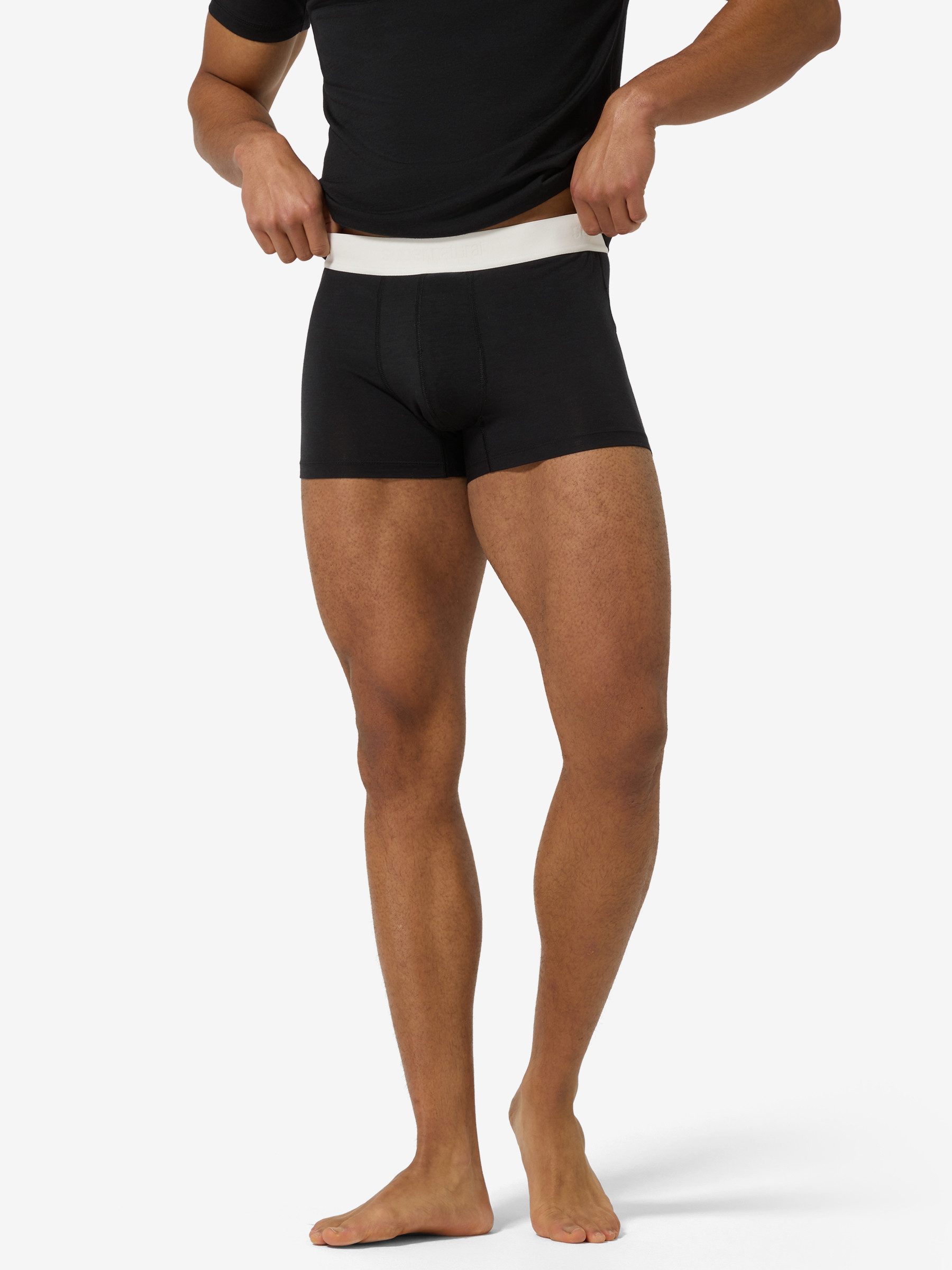 SUPER.NATURAL Boxershorts für Herren, nachhaltig, Merino M BIO BASE BOXER bio, atmungsaktiv