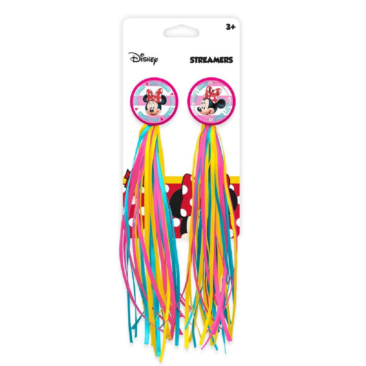 Disney Fahrradlenker Minnie Maus Lenkerfransen Bunte Bänder für Kinderfahrräder