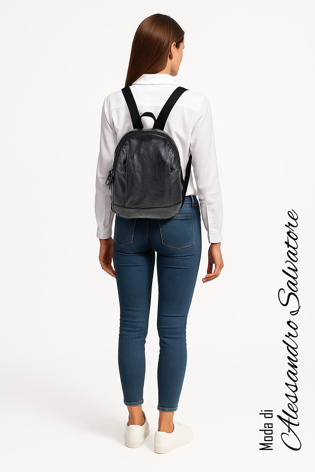 Alessandro Salvatore Cityrucksack Rucksack Damen Damenrucksack Kunstleder Handtasche, Reise Freizeitrucksack klein Freizeit Bürorucksack Olbia 4053 + Etui – Bild 3 von 5