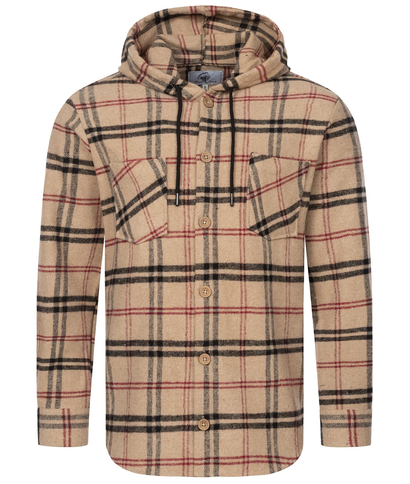 Rock Creek Flanellhemd Herren Hemd Flanellhemd mit Kapuze H-334