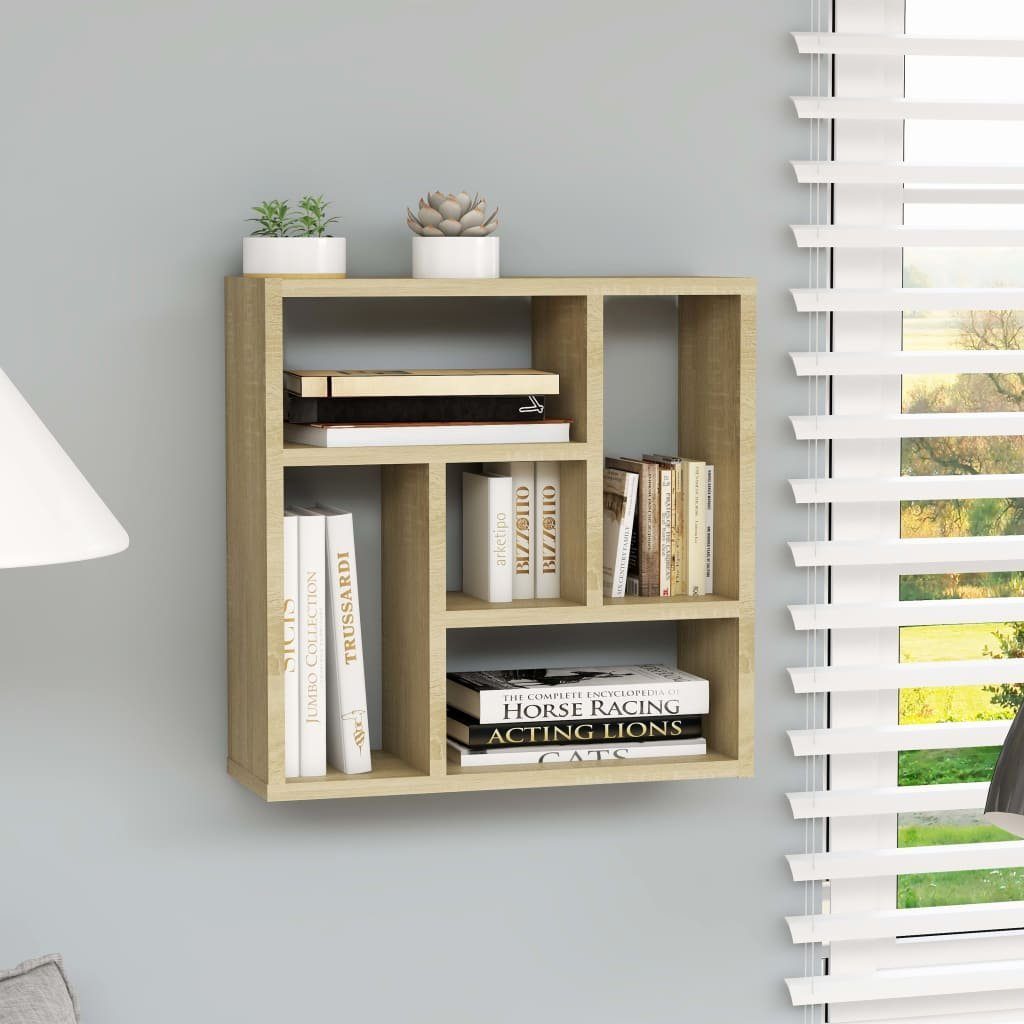 furnicato Wandregal Sonoma-Eiche 45,1x16x45,1 cm Holzwerkstoff, günstig online kaufen
