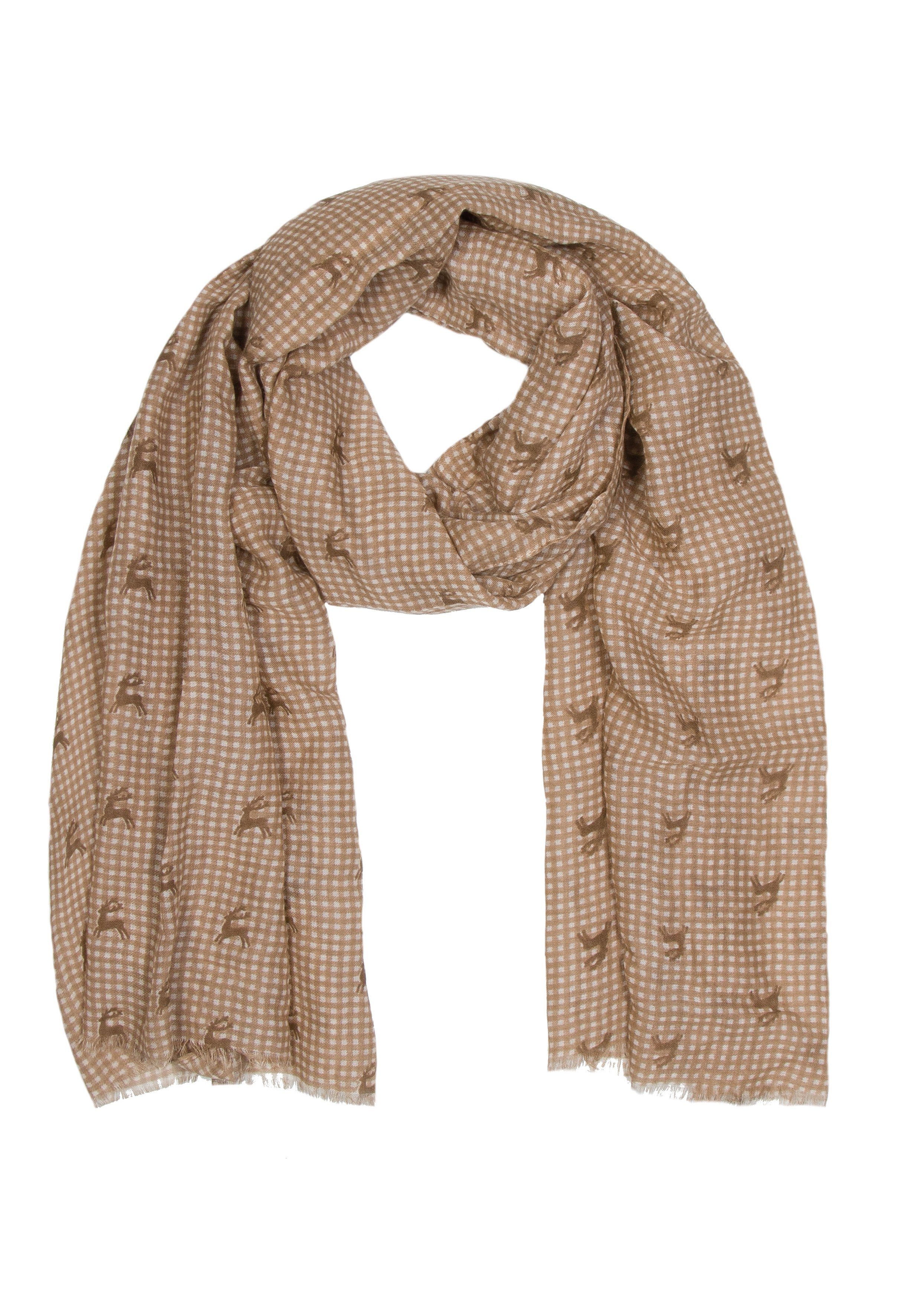 Modeschal Schal romantic mit Hirsch Muster