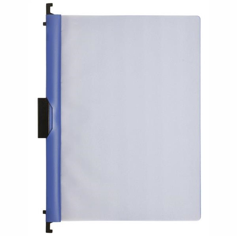 blau Foldersys Transparent Papierkorb Combi-Clip-Mappe FOLDERSYS