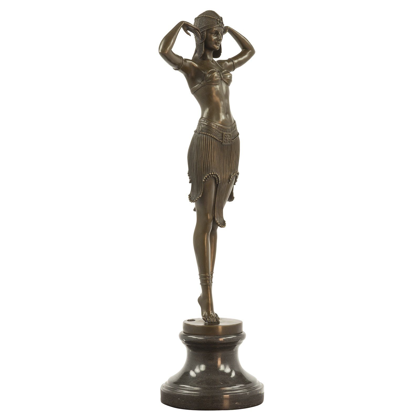 Chiparus Bronze Scarab Bronzeskulptur R Skulptur Antik-Stil Tänzerin Figur nach Aubaho