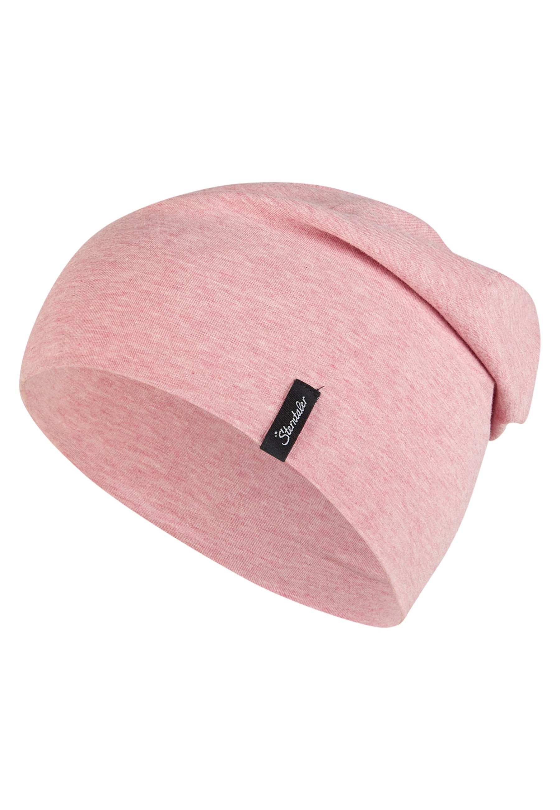 Sterntaler® Beanie OCS Beanie melange (1-St., Baby Mütze gestreift tragbar mit und ohne Umschlag Ganzjährig) Kindermütze aus weichem Melange-Singlejersey