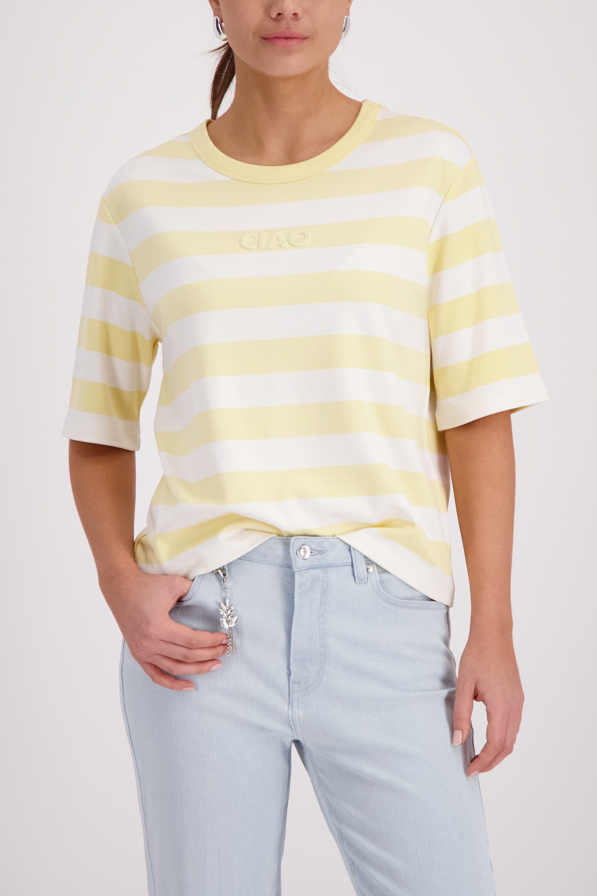 Monari Sweatshirt Sweatshirt Basic Ringel Regular fit mit Streifen