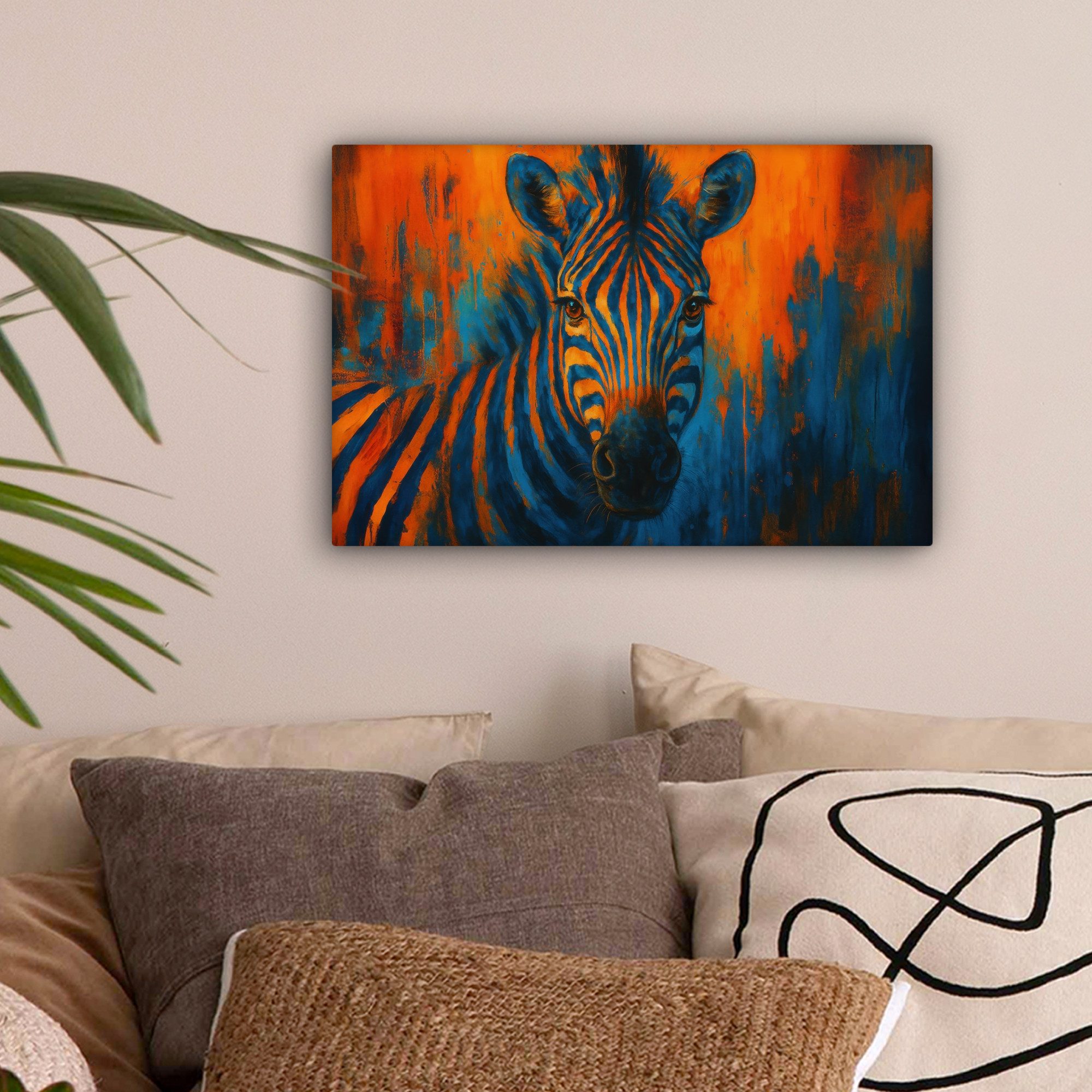OneMillionCanvasses® Leinwandbild Zebra - Abstrakt - günstig online kaufen
