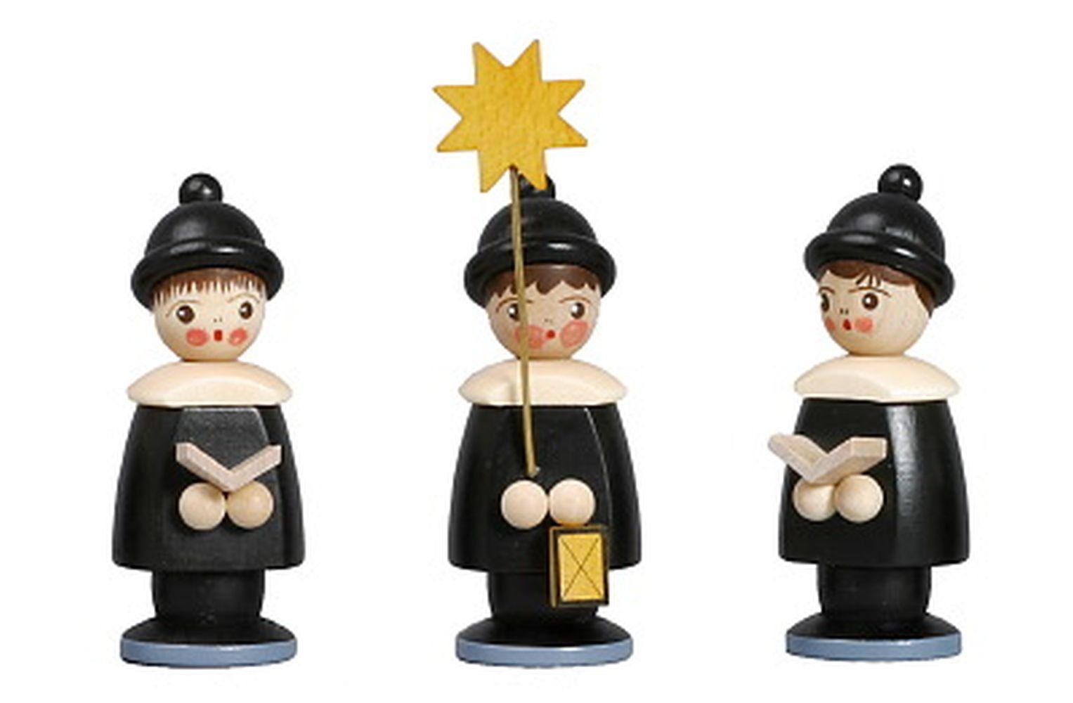 Sammelfigur Miniaturfiguren 3 Kurrendefiguren schwarz Höhe 6,2cm NEU