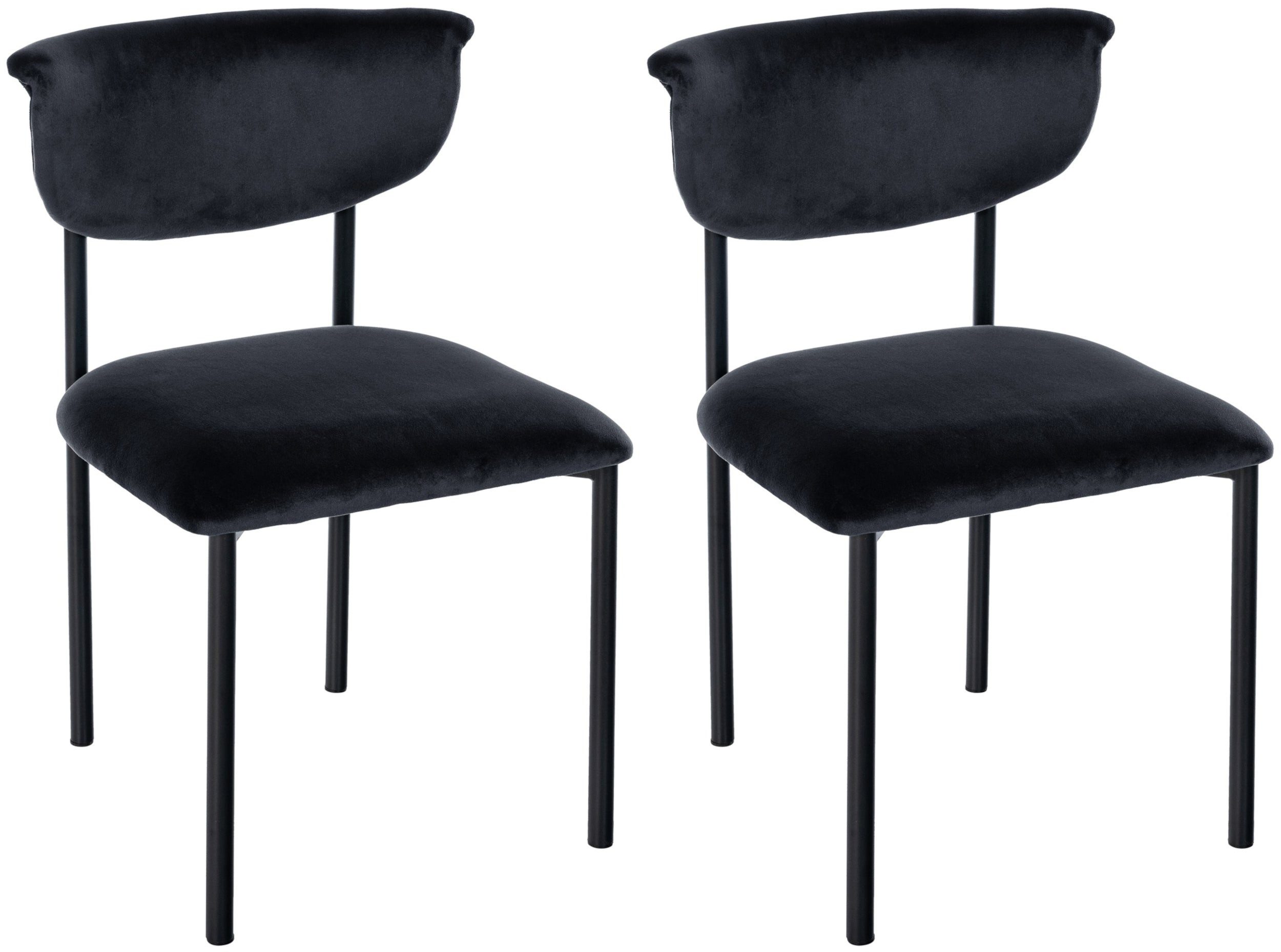 Esszimmerstuhl 2er Set Esszimmerstuhl Gambell Samt