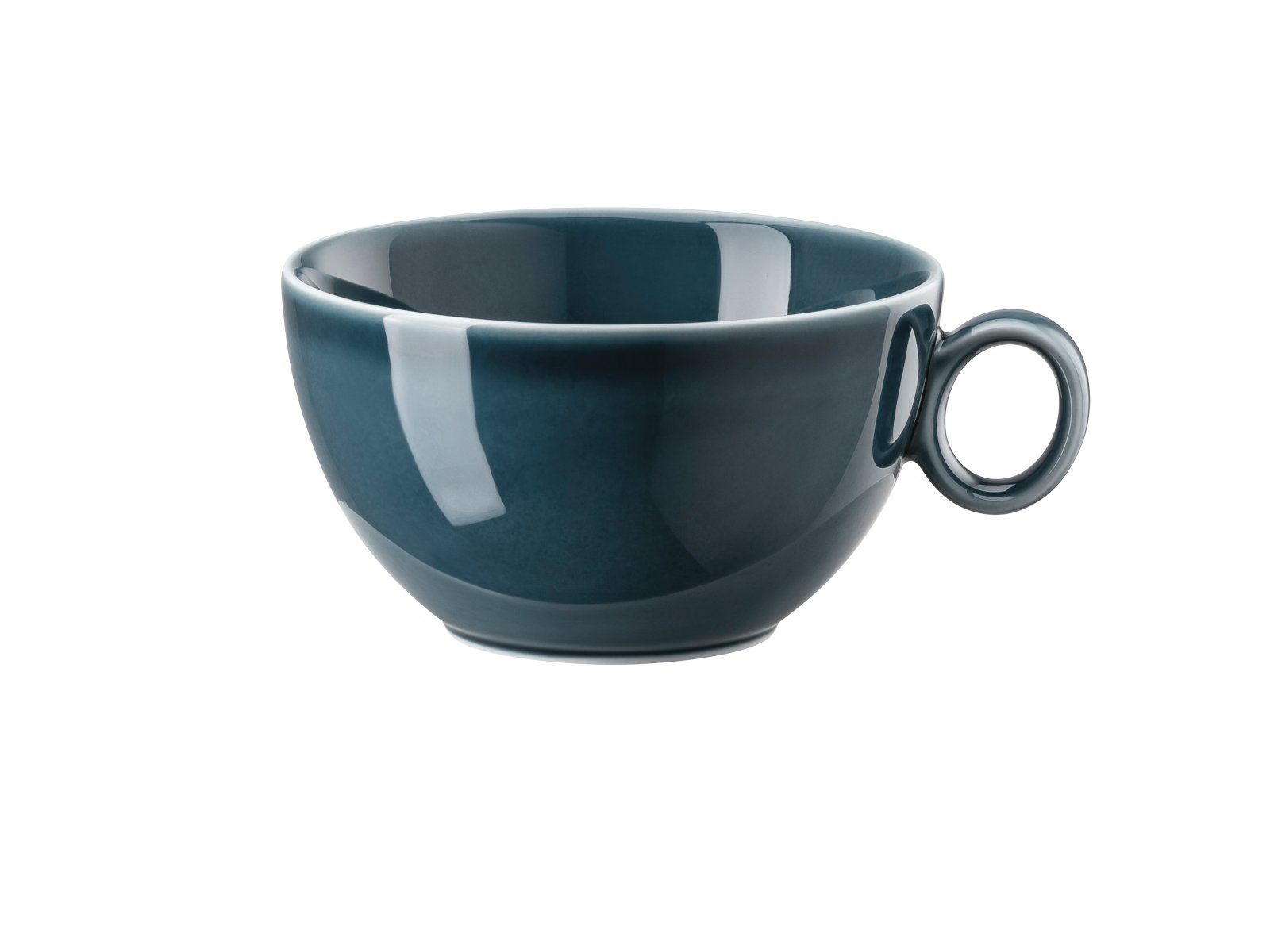 Thomas Porzellan Tasse Loft Colour Night Blue Kombi-Obertasse 0,34l, Porzellan, Tassen