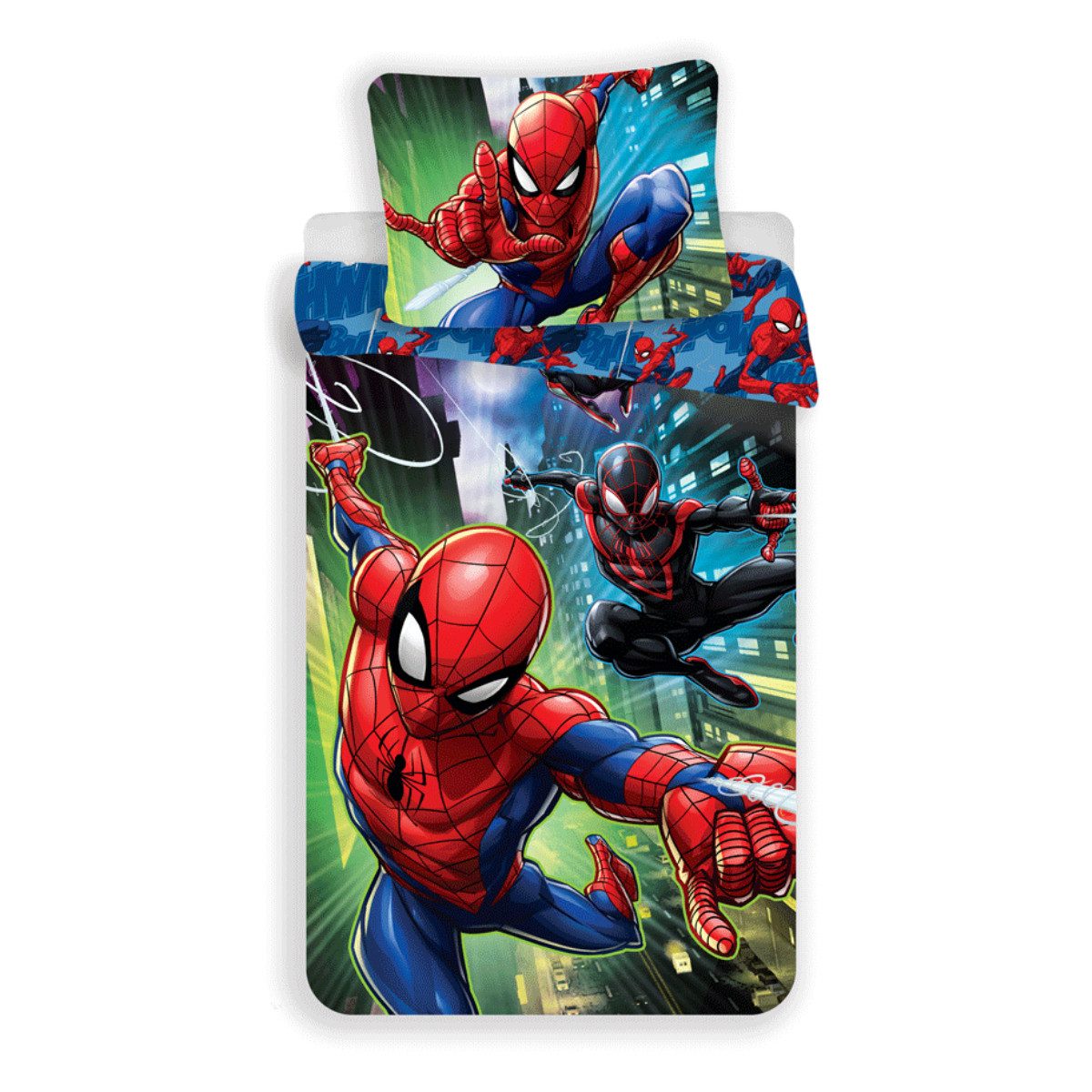 Jerry Fabrics Kinderbettwäsche Spiderman Baumwolle Kinderbettwäsche 140x200 + 70x90 cm