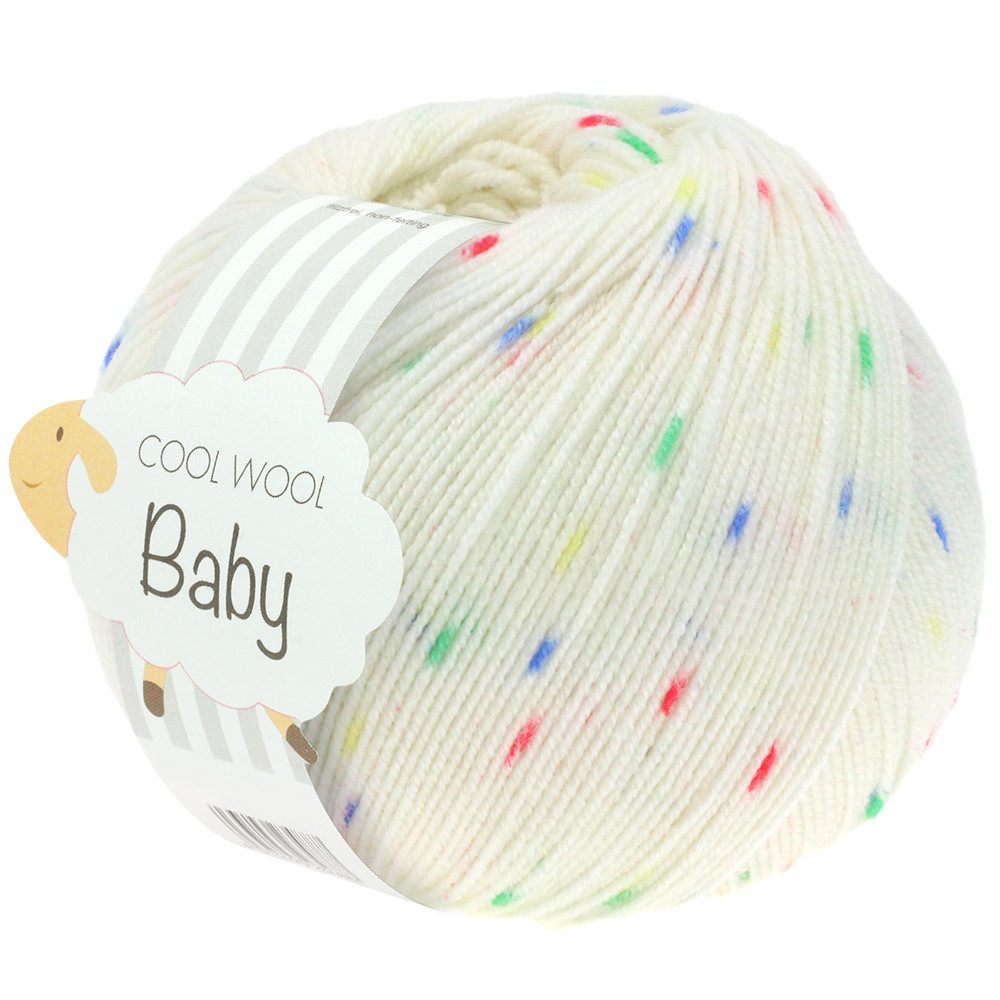 LANA GROSSA COOL WOOL BABY Häkelwolle, 220 m (besonders geeignet für Babystricksachen), 50 g
