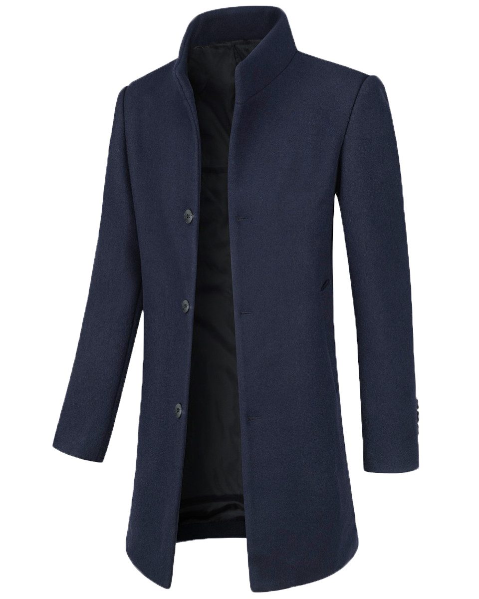 Allthemen Wollmantel Herren mittellanger Mantel Slim günstig online kaufen