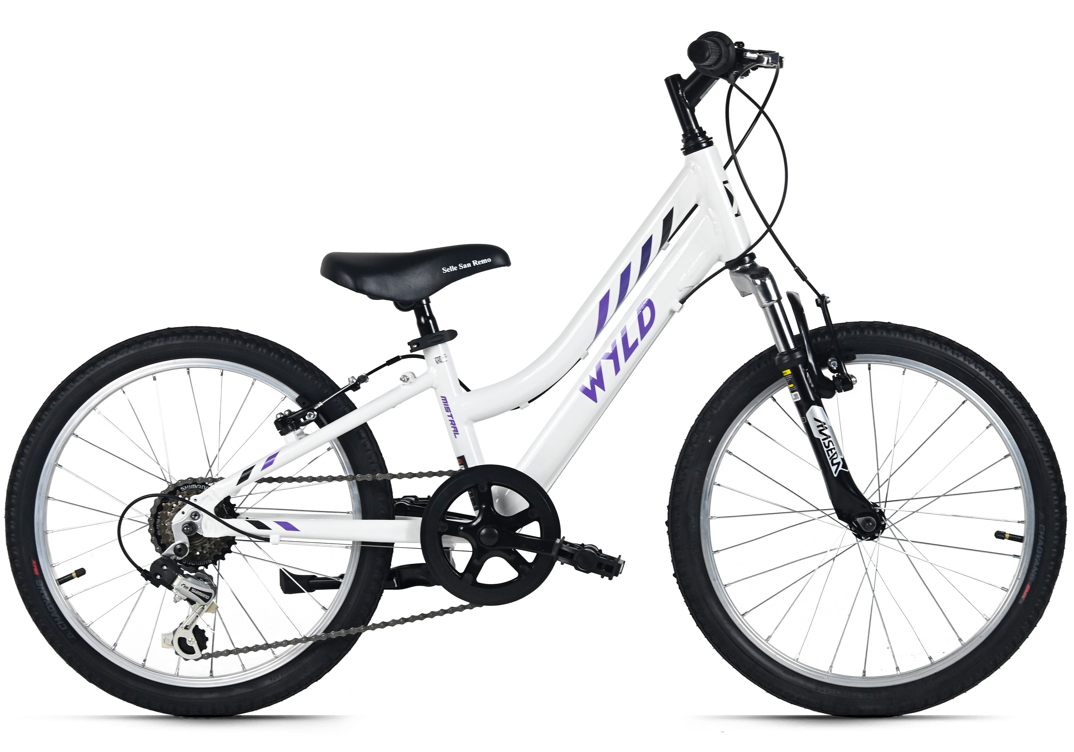 WYLD Kinderfahrrad Mistral Weiß 6 Gänge RH 27 cm - Ab 6 Jahre, 6 Gang, Kettenschaltung