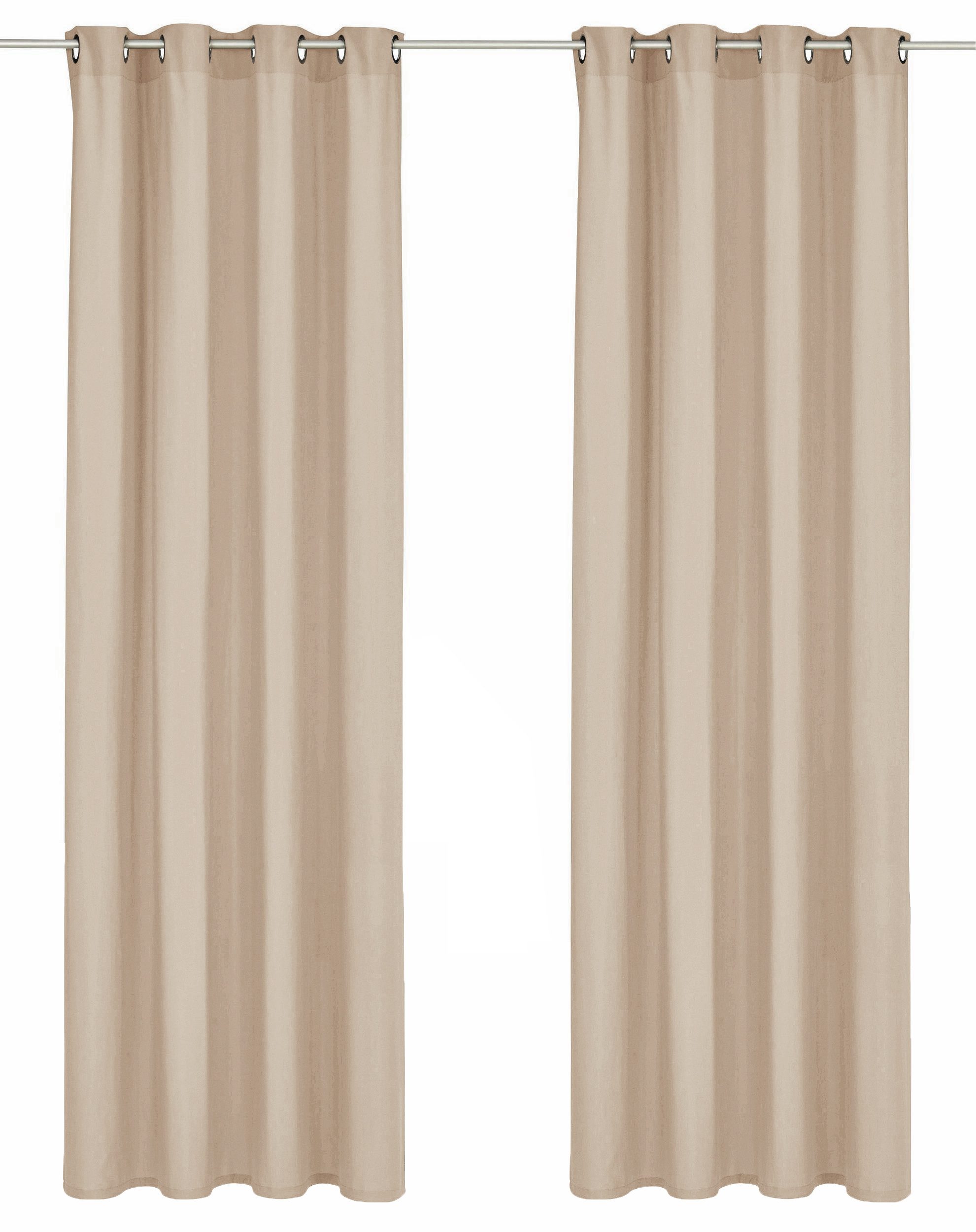 OTTO home Vorhang Raja (2 St), Ösen, blickdicht, Polyester, Blickdichtes Material, Einfache Montage, Pflegeleicht, Ösen Aufhängung