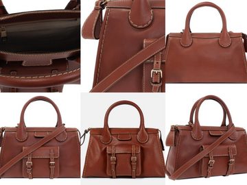 Chloé Schultertasche CHLOÉ Edith Medium Tote Day Bag Topstuched Leather Tasche Schultertasc