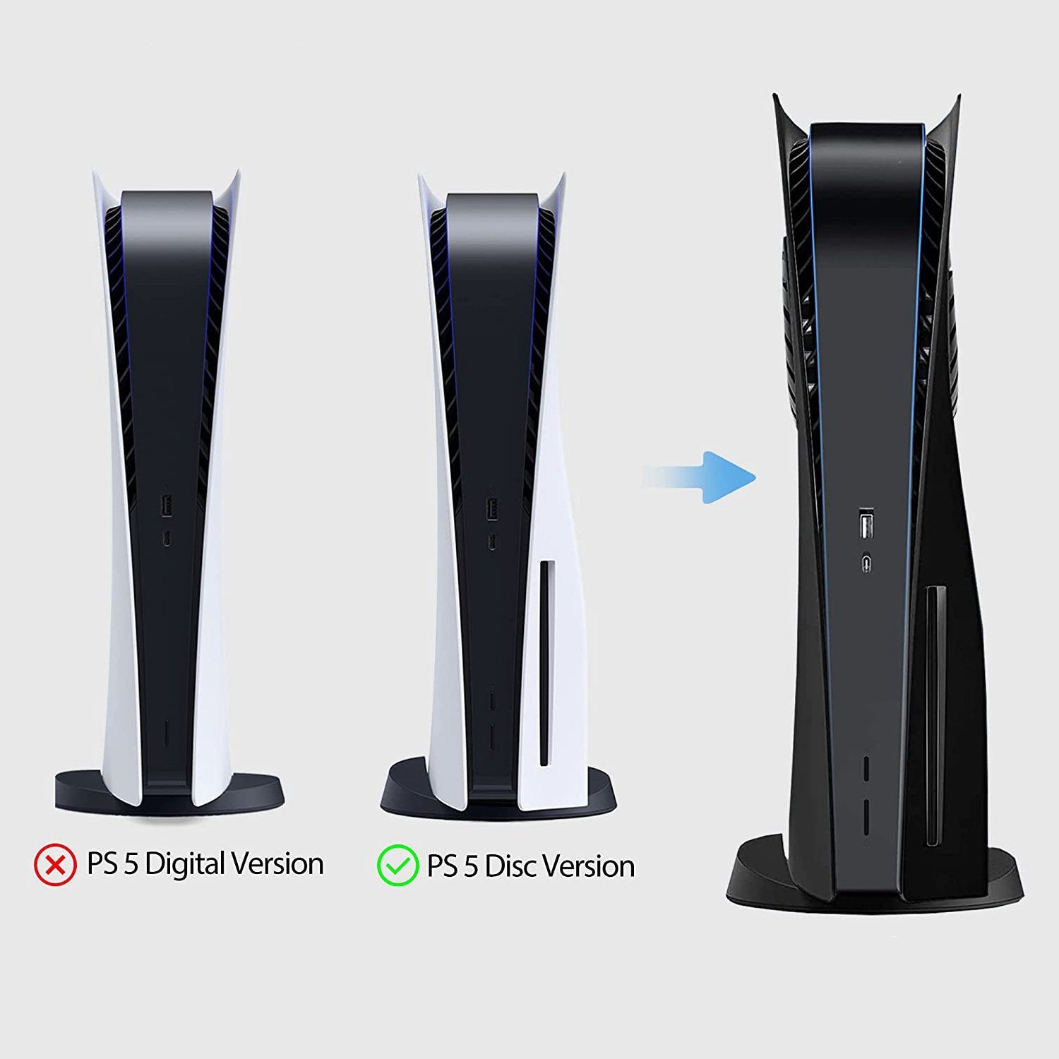 zggzerg PS5 Frontplatten mit Kühlöffnungen Seitenplatten PlayStation 5-Controller