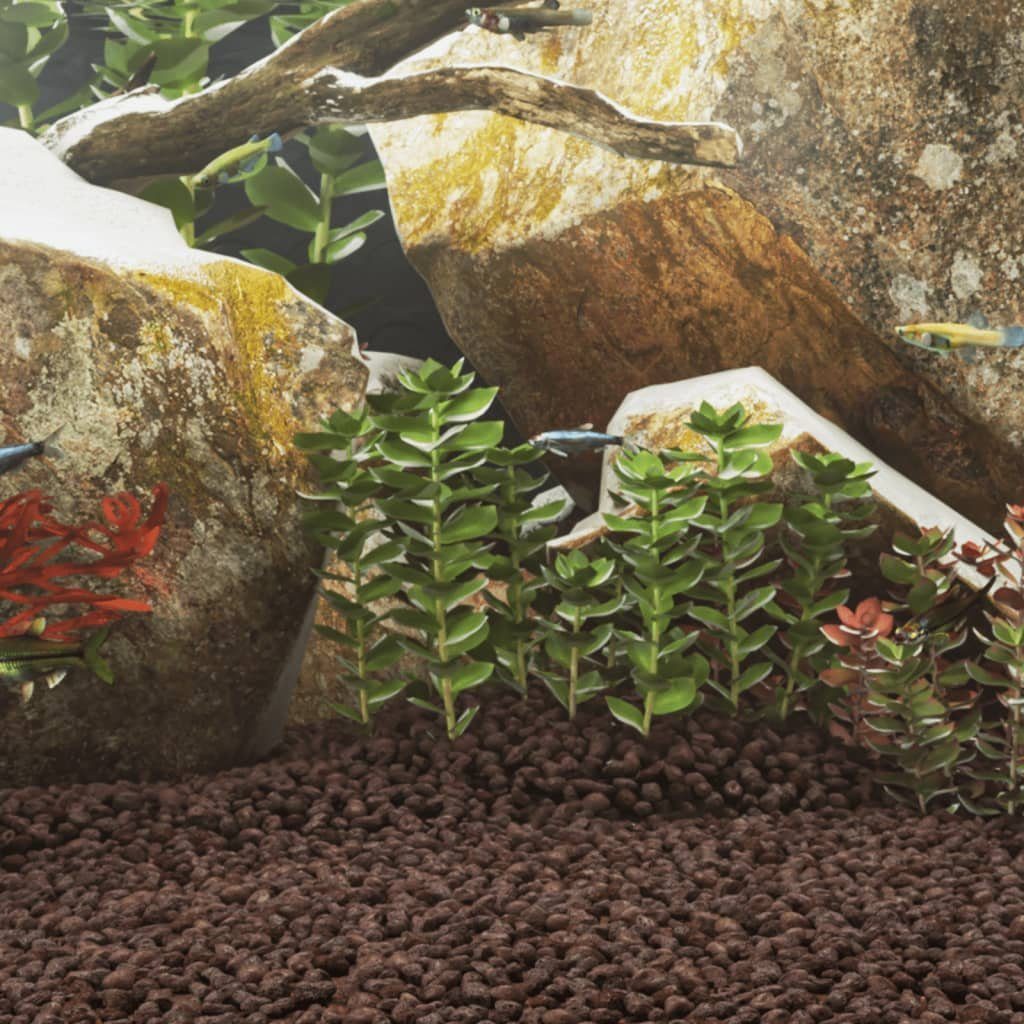 vidaXL Aquariendeko Lavagranulat 10 kg Rot 1-2 cm