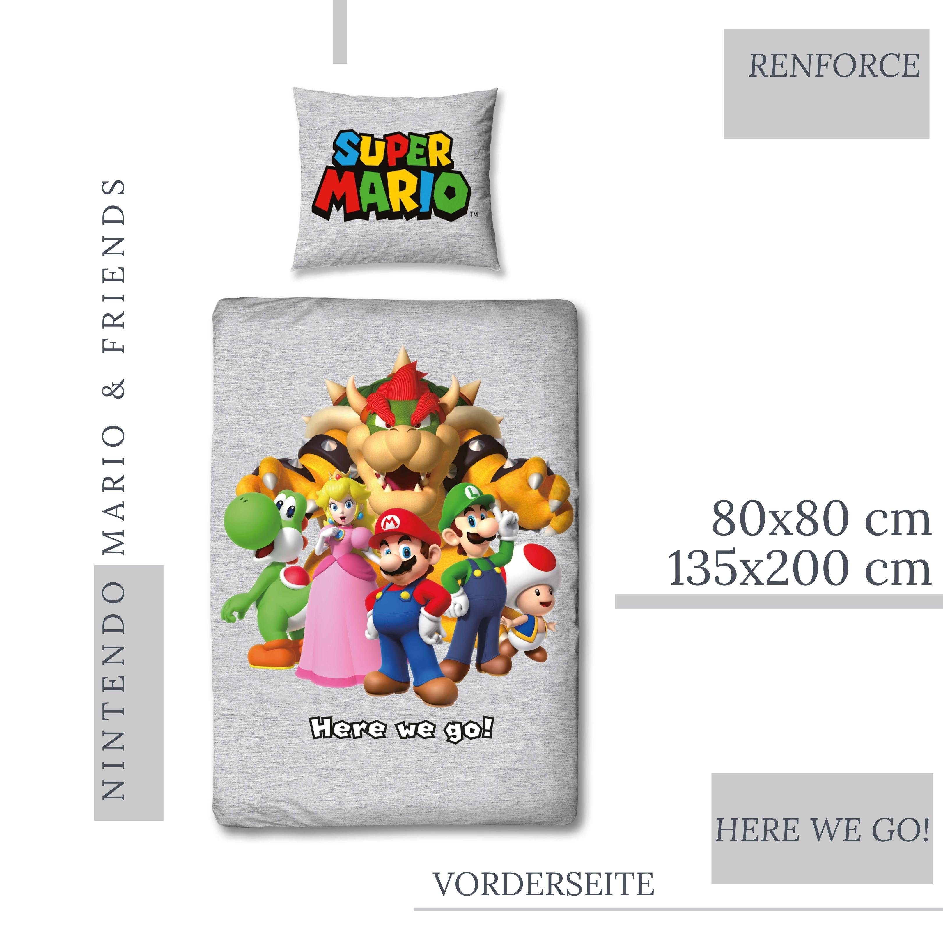 MTOnlinehandel Bettwäsche Super Mario 135x200 + günstig online kaufen