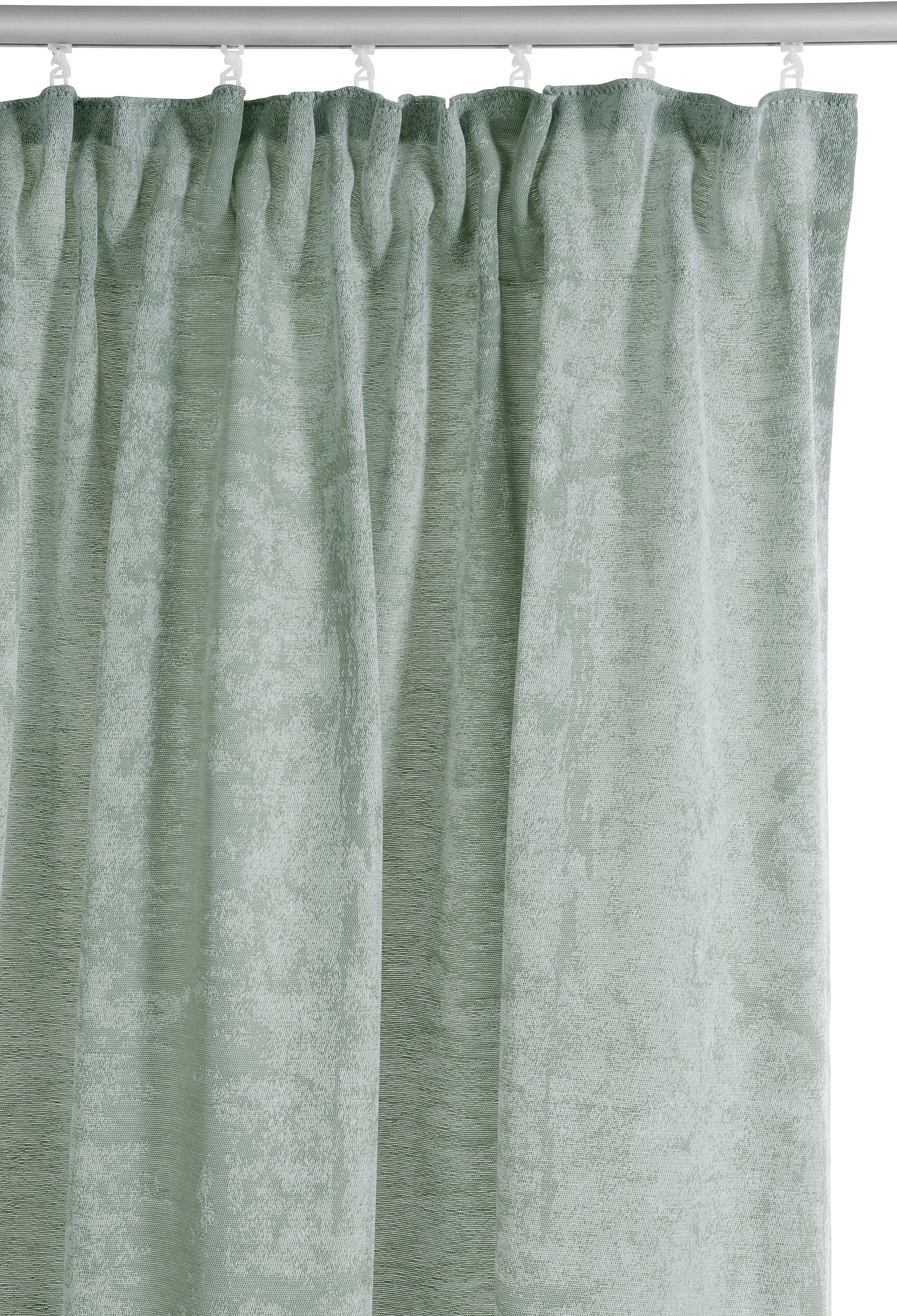 Vorhang LESKA, LeGer Home Lena monochrom, verschiedene blickdicht, St), blickdicht, gewebt, (1 by Größen Multifunktionsband grün glatt, Jacquard, Gercke