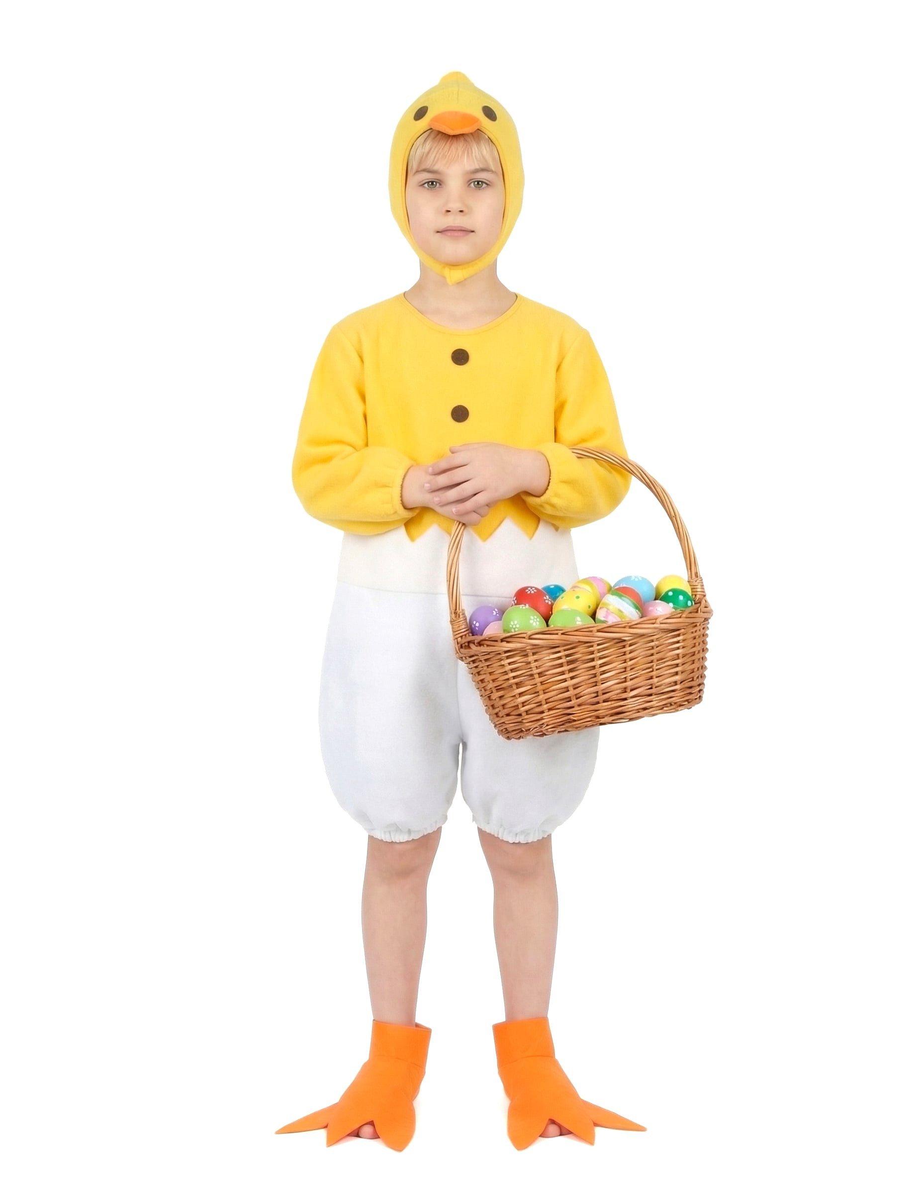 Kostüm Küken-Kinderkostüm Huhnkostüm gelb-weiss