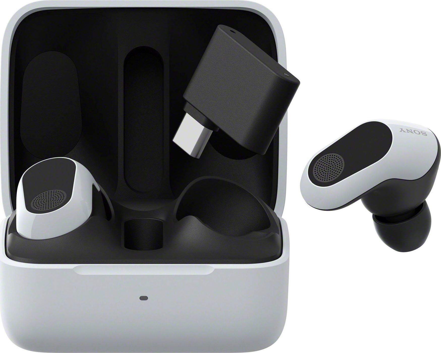 Sony INZONE Buds Gaming-Headset (Noise-Cancelling, AI) 24 Akkulaufzeit, Spatial weiß mit Latenz, Mic 360 Std geringe Sound