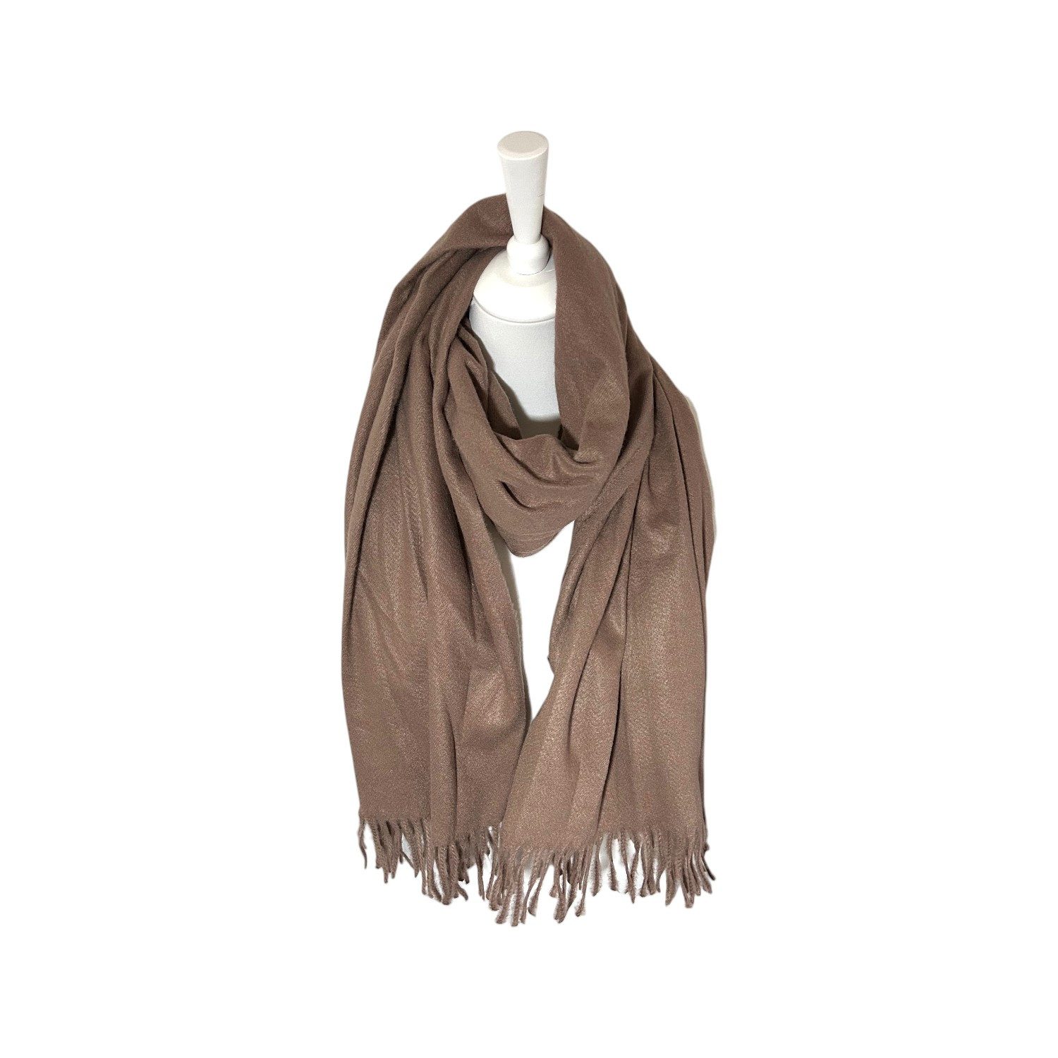 Schal Winter Damen Fransenschal