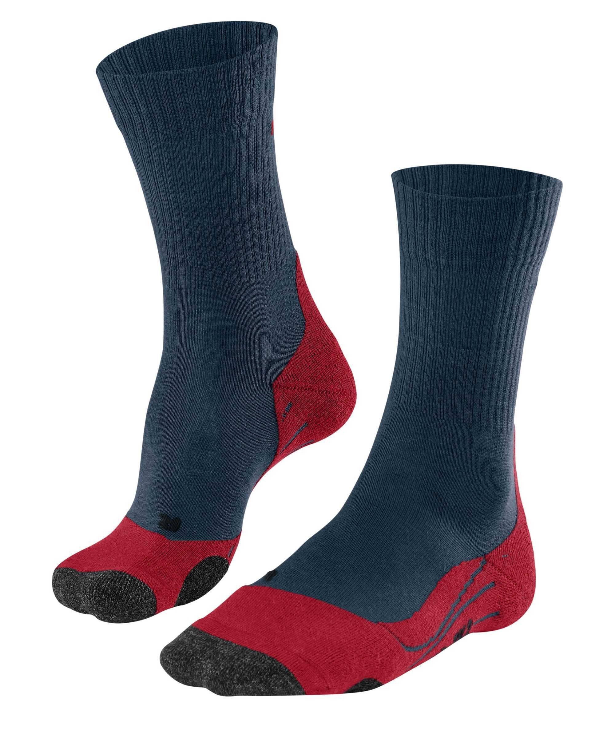 Socken - Herren Trekking TK2, FALKE Polsterung Blau/Rot Sportsocken Socken (Nautica)