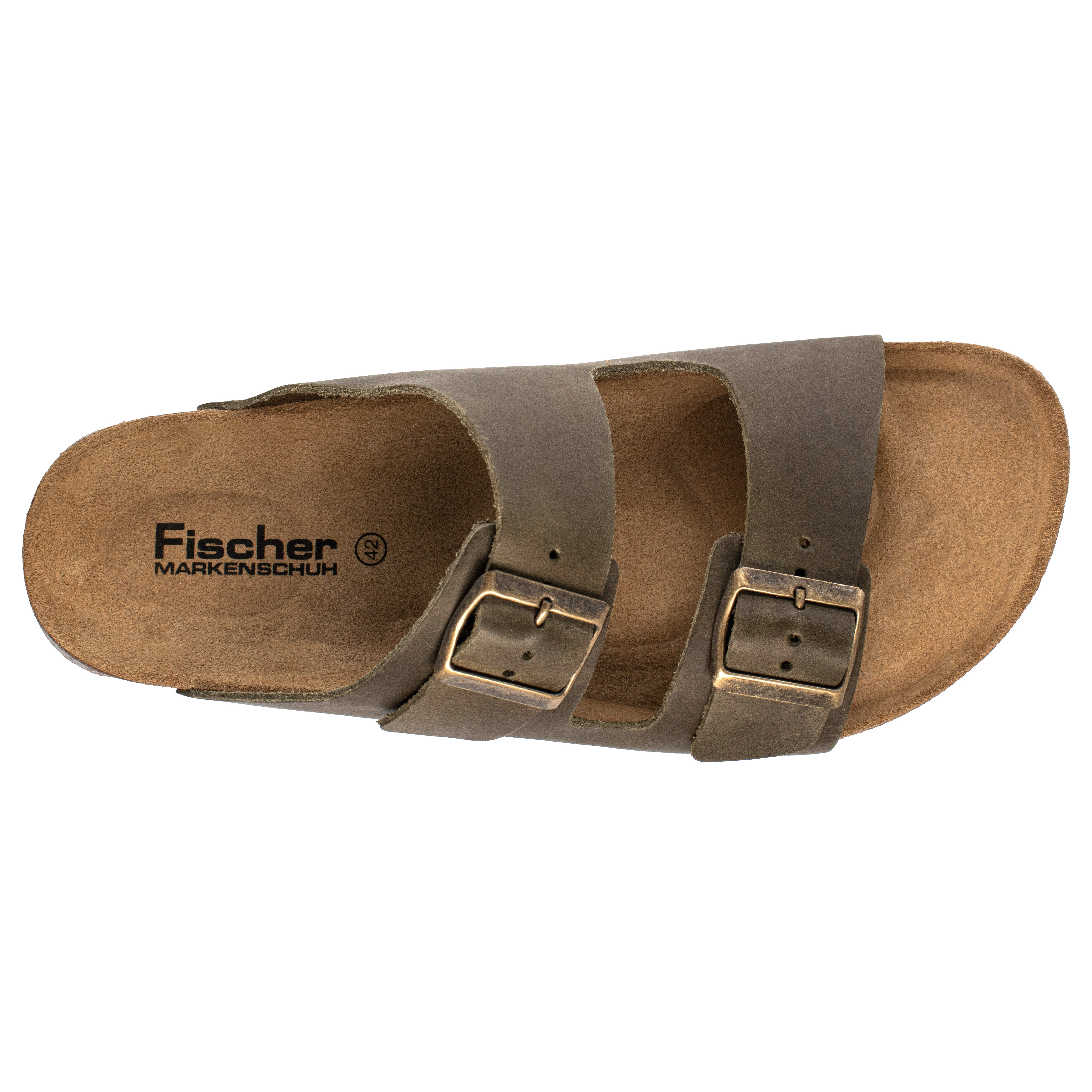 Fischer-Markenschuh Adrian Pantolette aus Nappaleder, Lederfutter, ergonomisch geformtes Fußbett