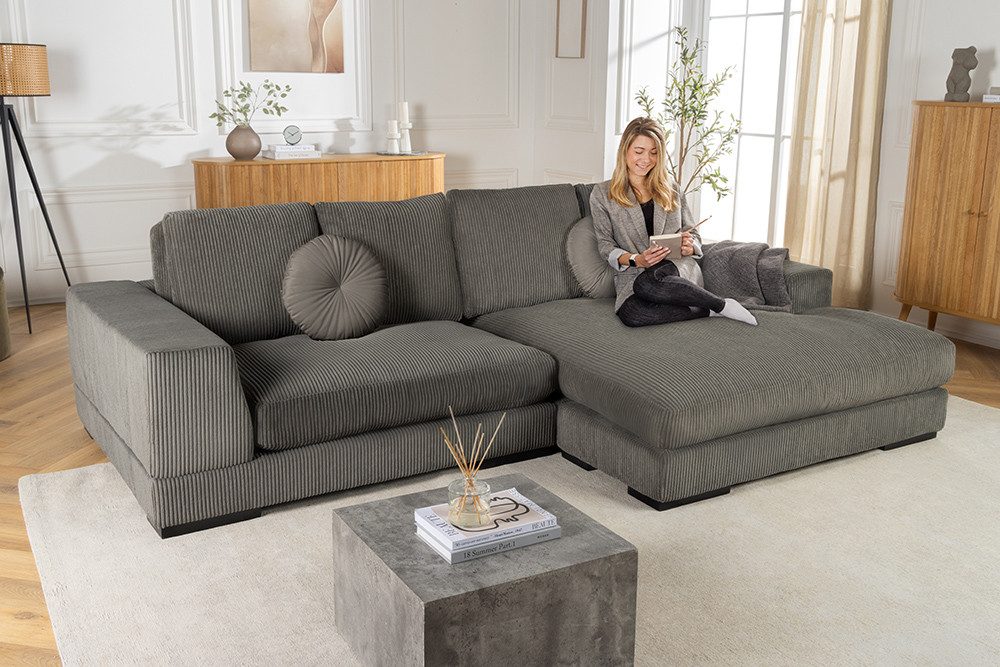 riess-ambiente Ecksofa BABYLON 270cm grau · günstig online kaufen