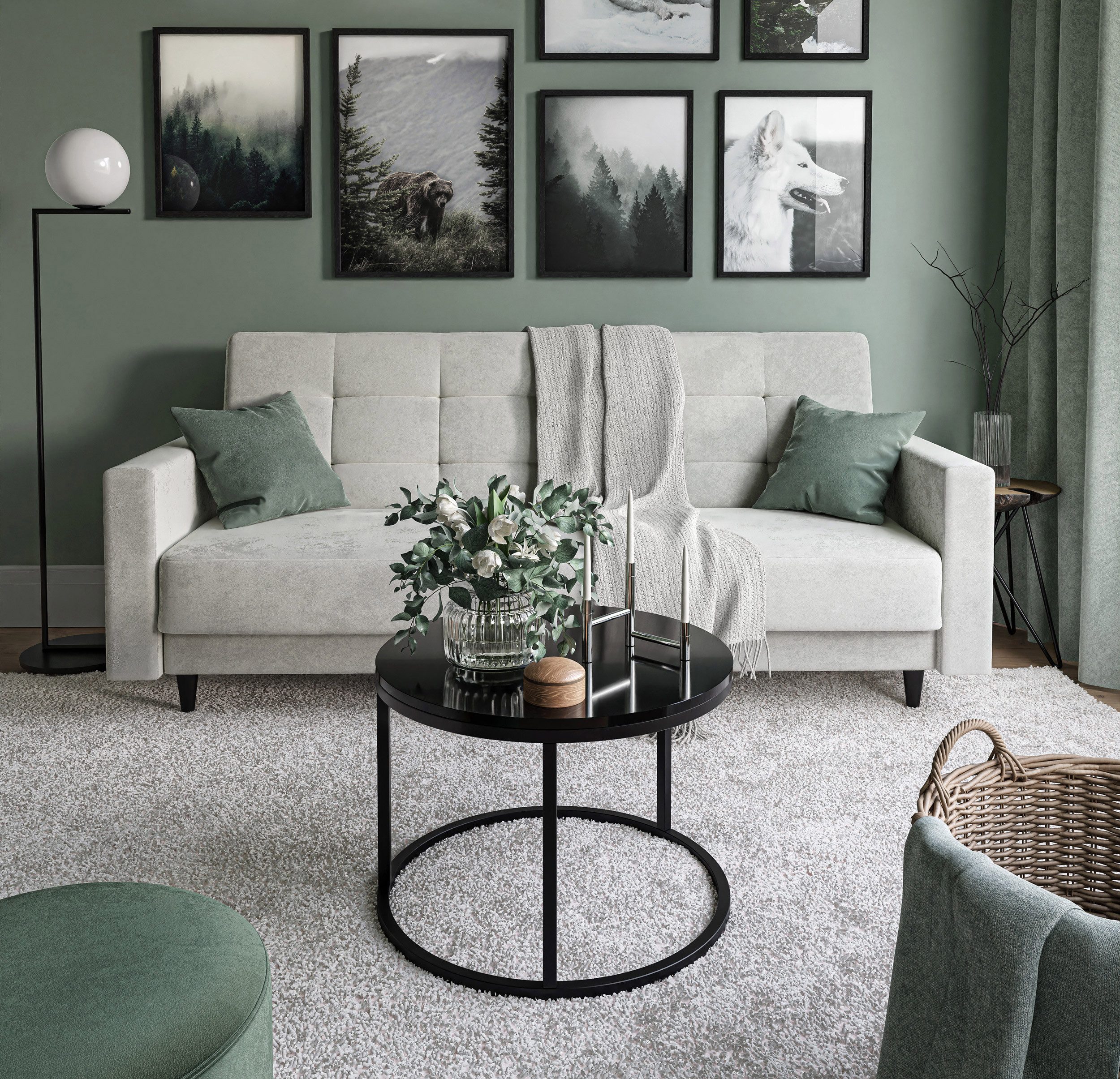 Lookway Couchtisch CIRI mit Hochglanzplatte (1xCouchtisch), Durchmesser: ⌀60 cm