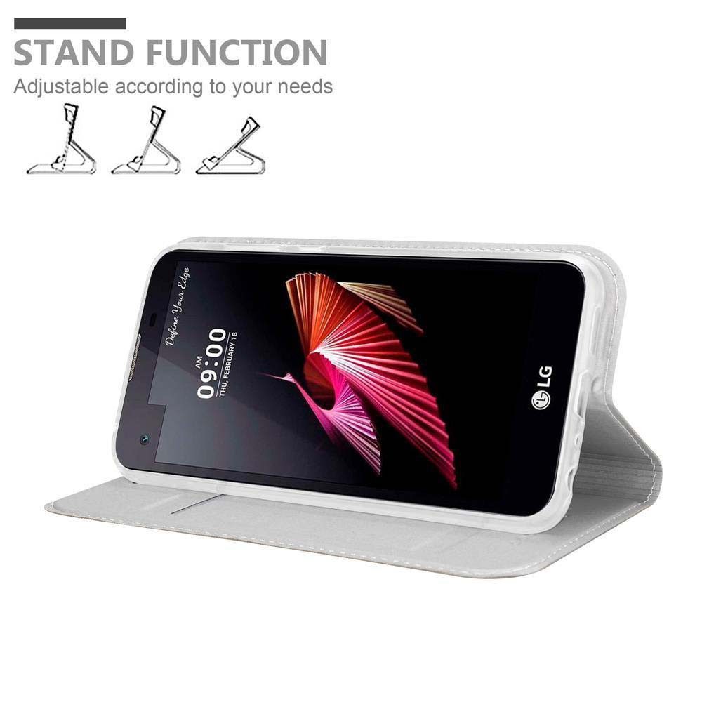 Cadorabo Handyhülle für LG X SCREEN Hülle LG X SCREEN, Schutzhülle Hülle mit Standfunktion, Magnetverschluss und Kartenfach