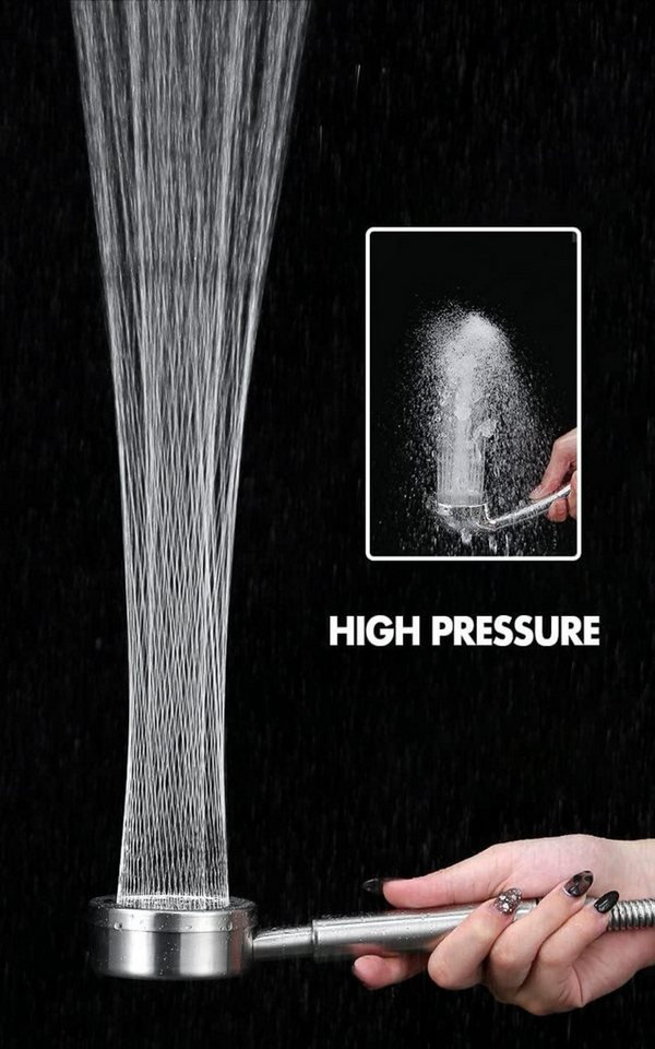 Thumbnail - LuxusKollektion Handbrause Hochdruck Handbrause Duschkopf Edelstahl 18/10 Wassersparend