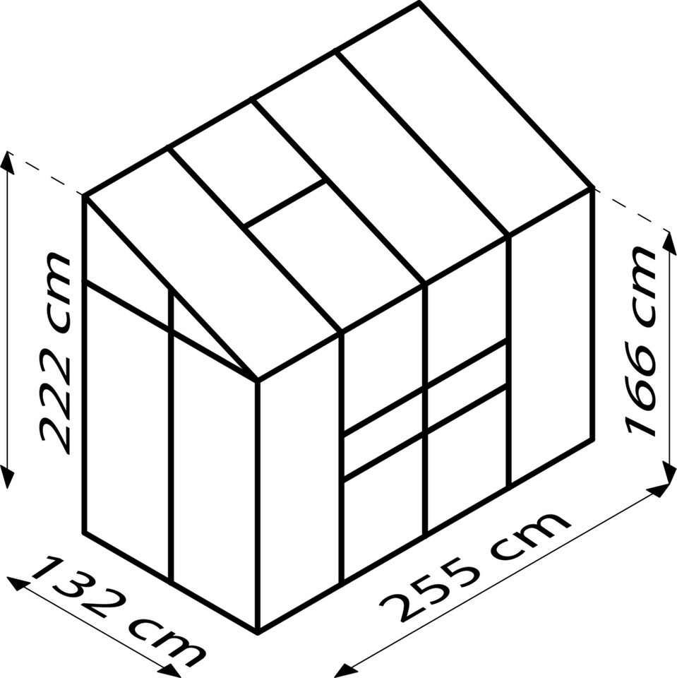 Vitavia Gewächshaus Ida 3300 HKP 4mm Al... Vitavia Gewächshaus Ida 3300 HKP 4mm Al...