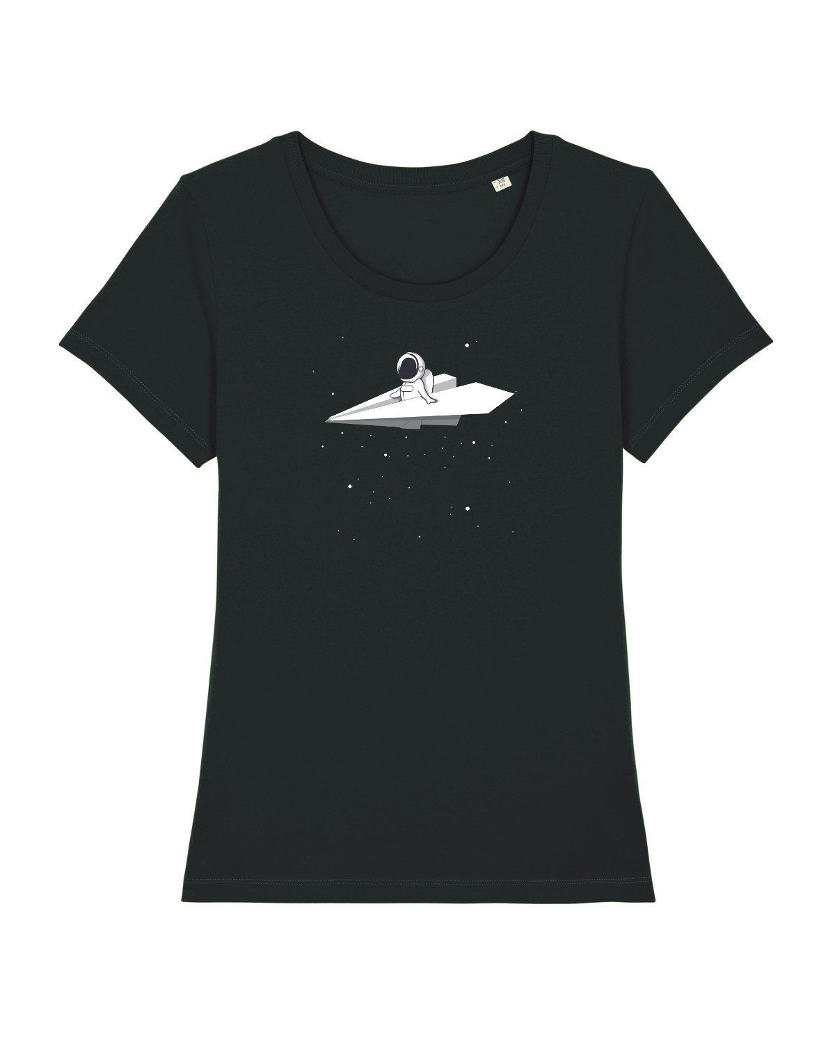 wat? Apparel Print-Shirt Fly me to the moon (1-tlg) schwarz