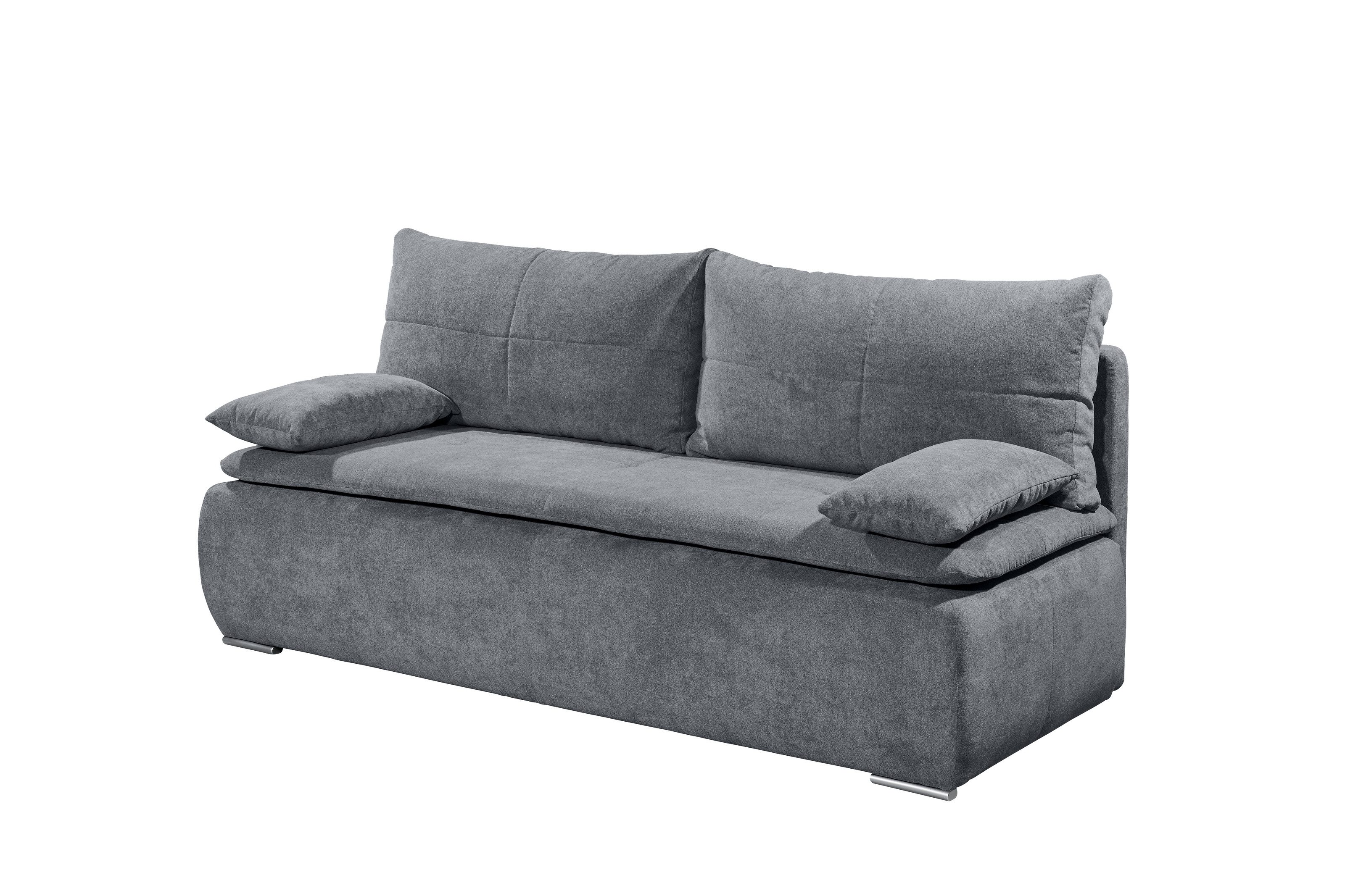 ED EXCITING DESIGN Schlafsofa "Jana", mit Bettkasten & 2 Armlehnenkissen günstig online kaufen