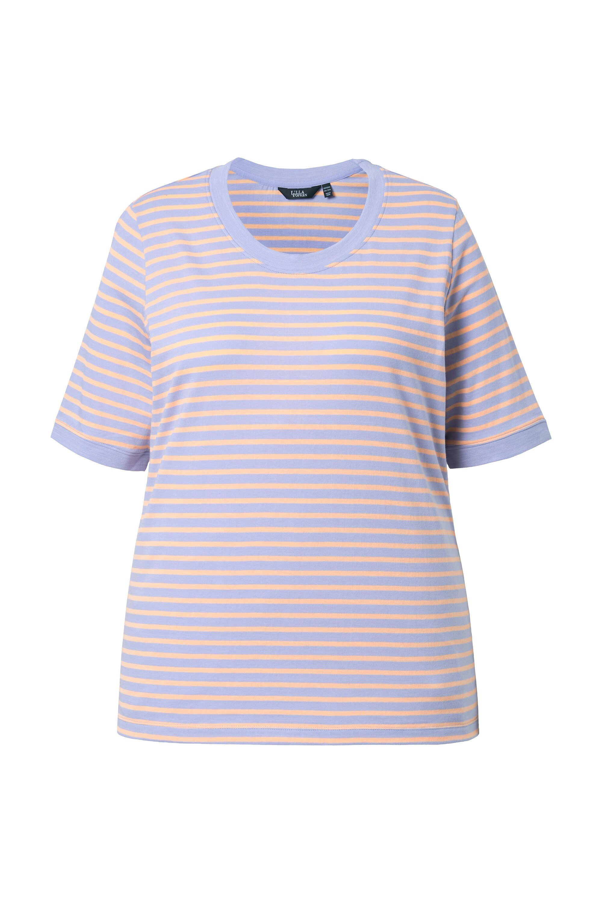 Ulla Popken T-Shirt T-Shirt Ringel Classic Rundhals Halbarm günstig online kaufen