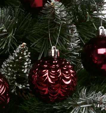Sarcia.eu Weihnachtsbaumkugel Dunkelrote Christbaumkugeln, Kugelset, Christbaumschmuck 6cm, 16 Stück