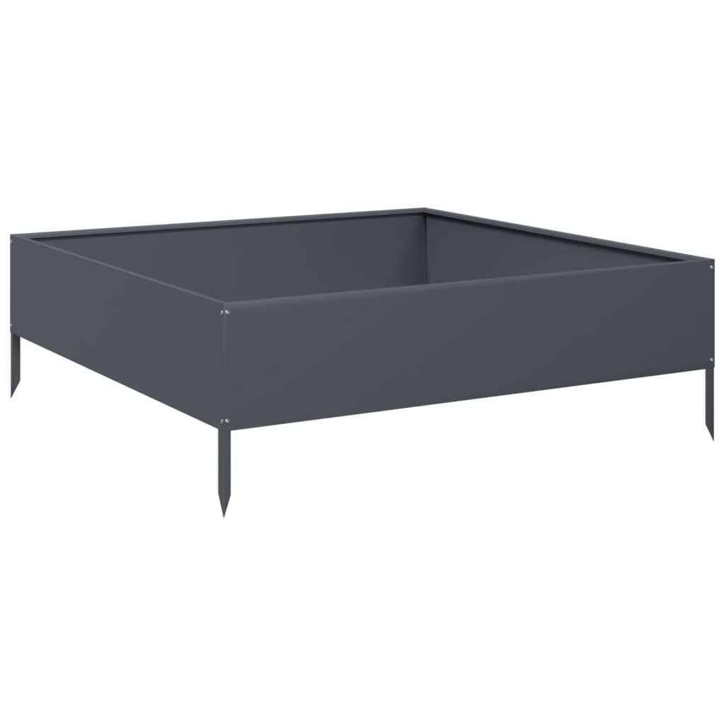 vidaXL Hochbeet Hochbeet Anthrazit 100x100x33,5 cm Stahl (1 St)