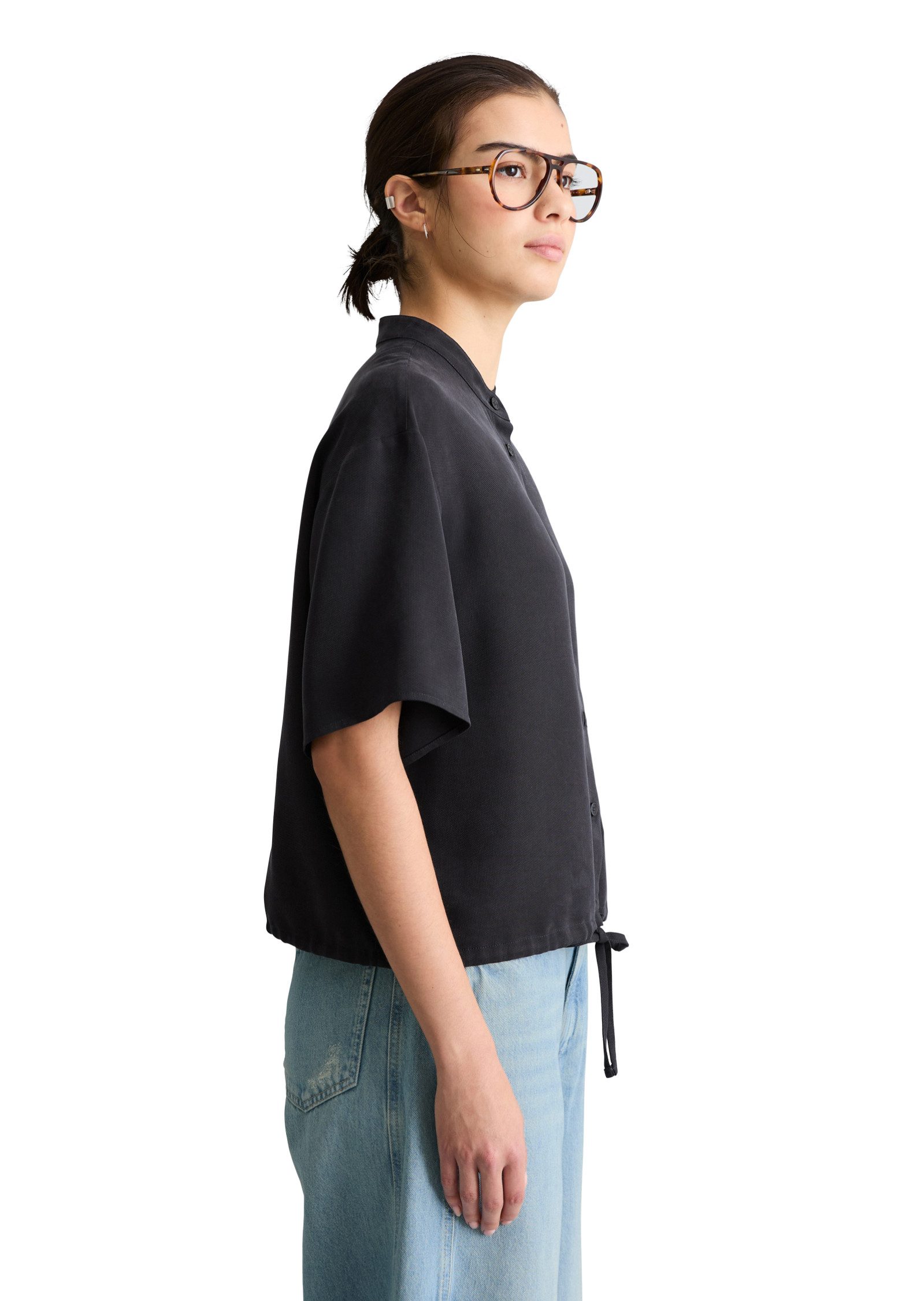 Marc O'Polo DENIM Kurzarmbluse aus TENCEL™ Lyocell – Bild 2 von 5