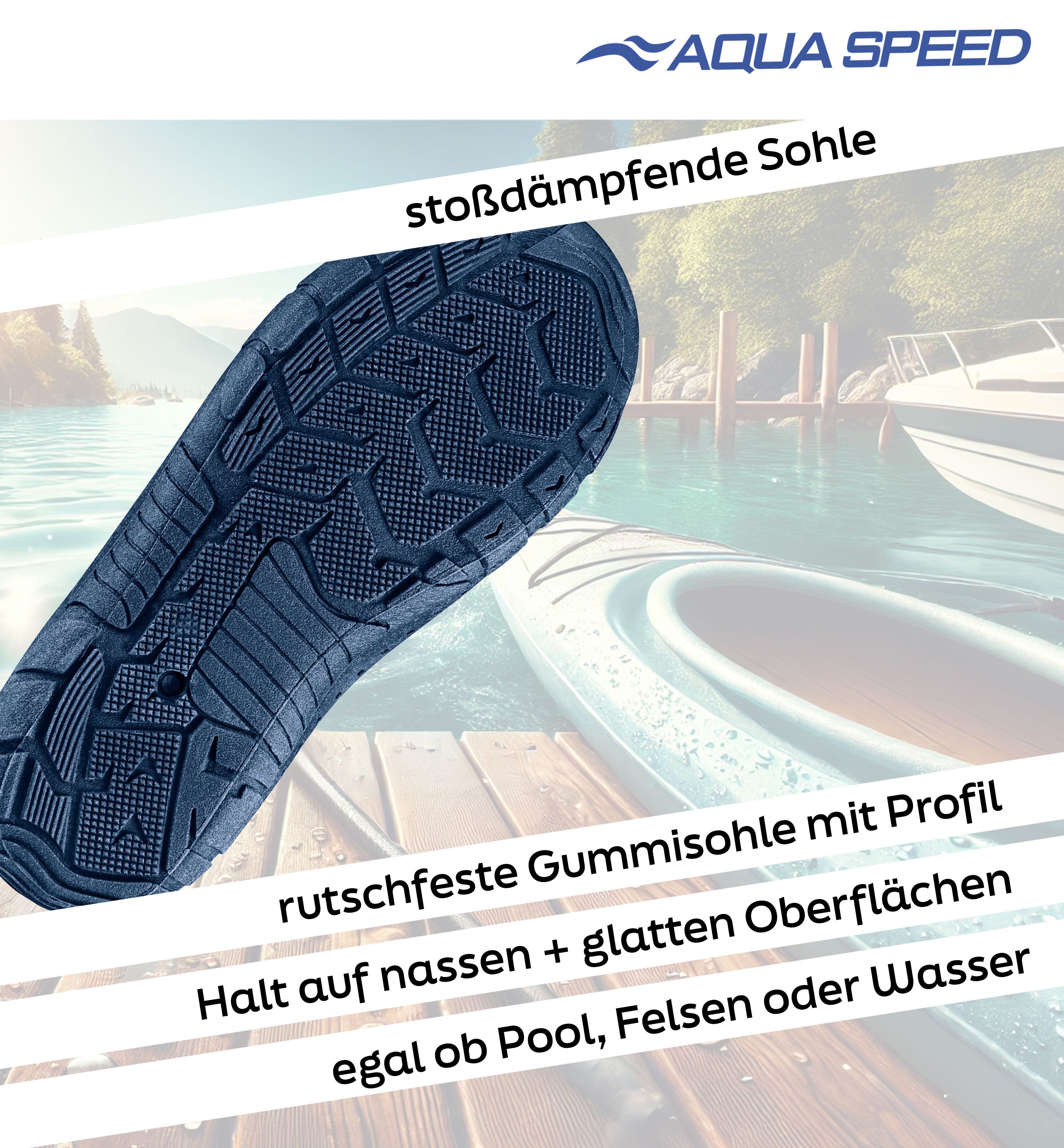 Aqua Speed Schwimmschuhe Kinder Gr. 30 – weich, sicher & angenehm zu tragen Wasserschuh (Sommerliche Minischuhe – ideal für Sand & Plantschbecken) Praktischer B – Bild 5 von 5