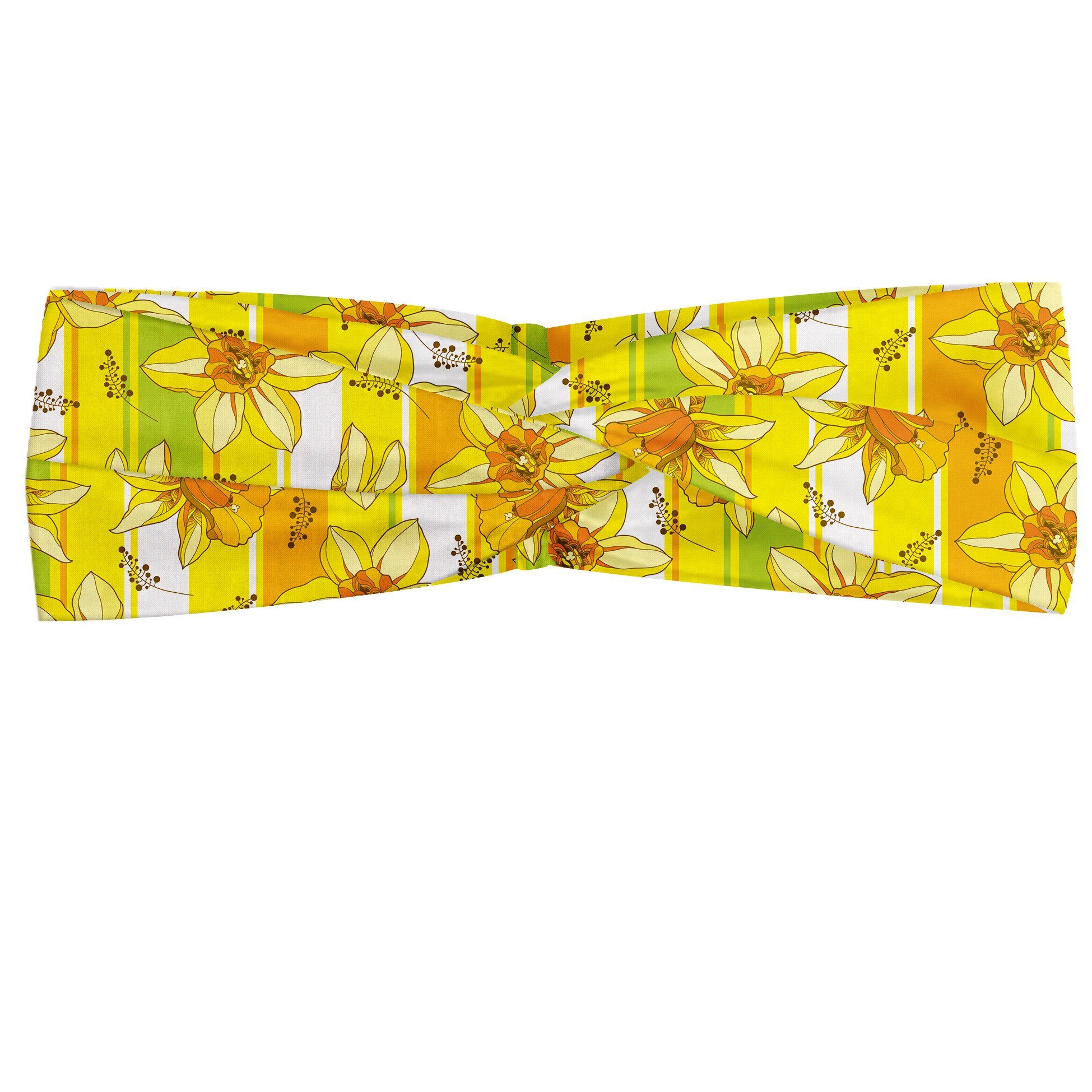 Abakuhaus Stirnband und accessories Angenehme Gelbe Elastisch Blume Blossom alltags Narcissus