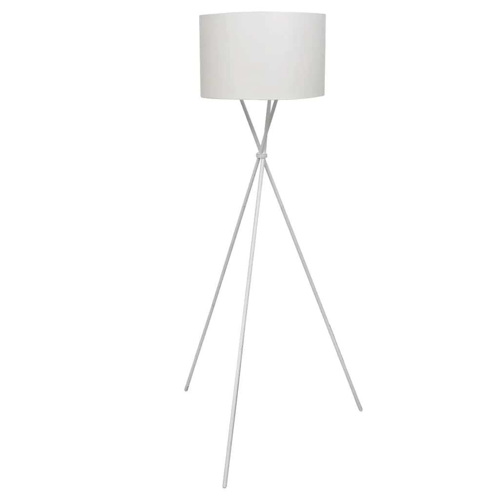 vidaXL Deckenleuchte Stehleuchte mit Lampeschirm und hohem Ständer Weiß, Stehlampe Weiß Stehleuchte Lampe Wohnzimmerlampe Standleuchte Leuchte