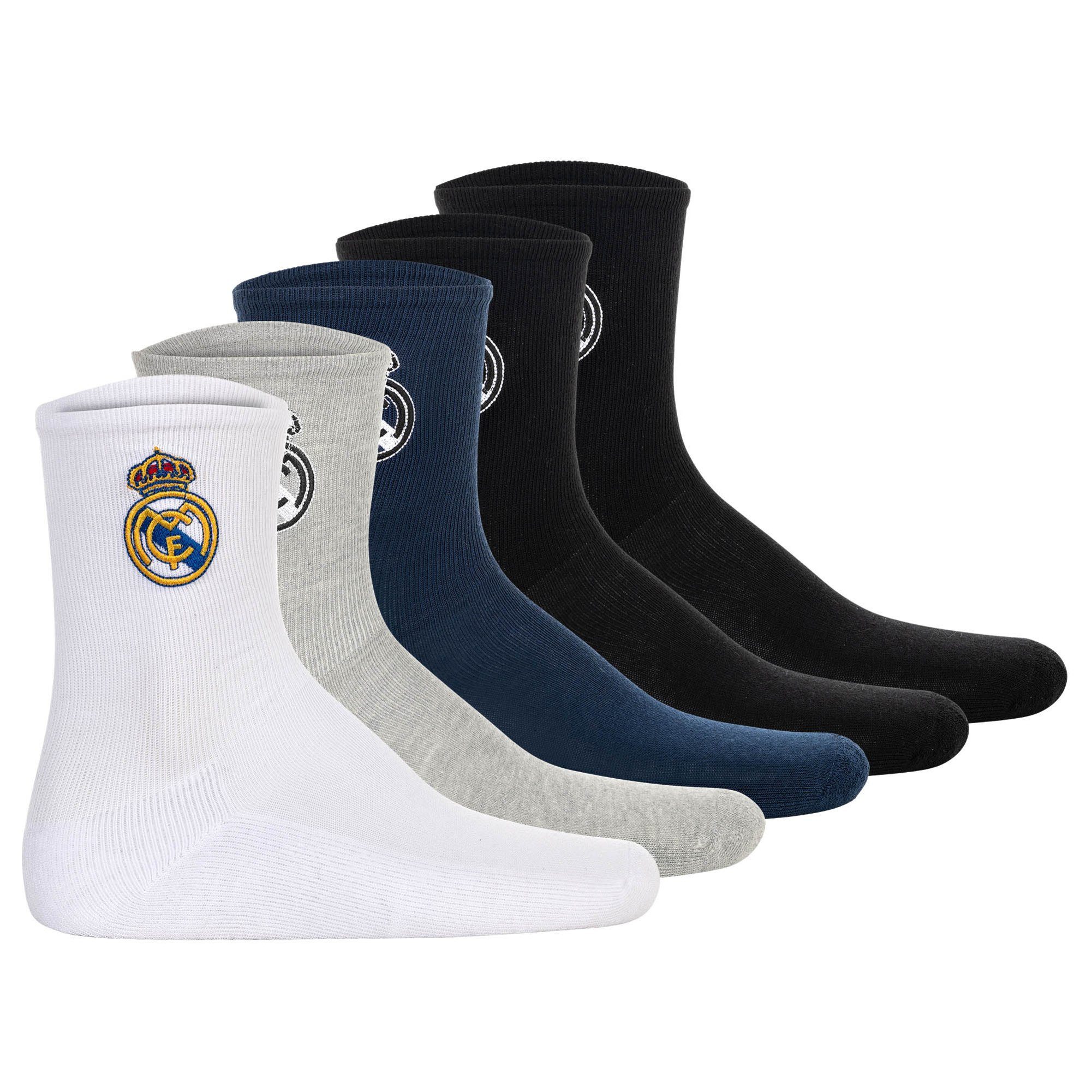 Real Madrid Freizeitsocken Unisex Socken 5er Pack Baumwolle (Packung, 5er Pack)