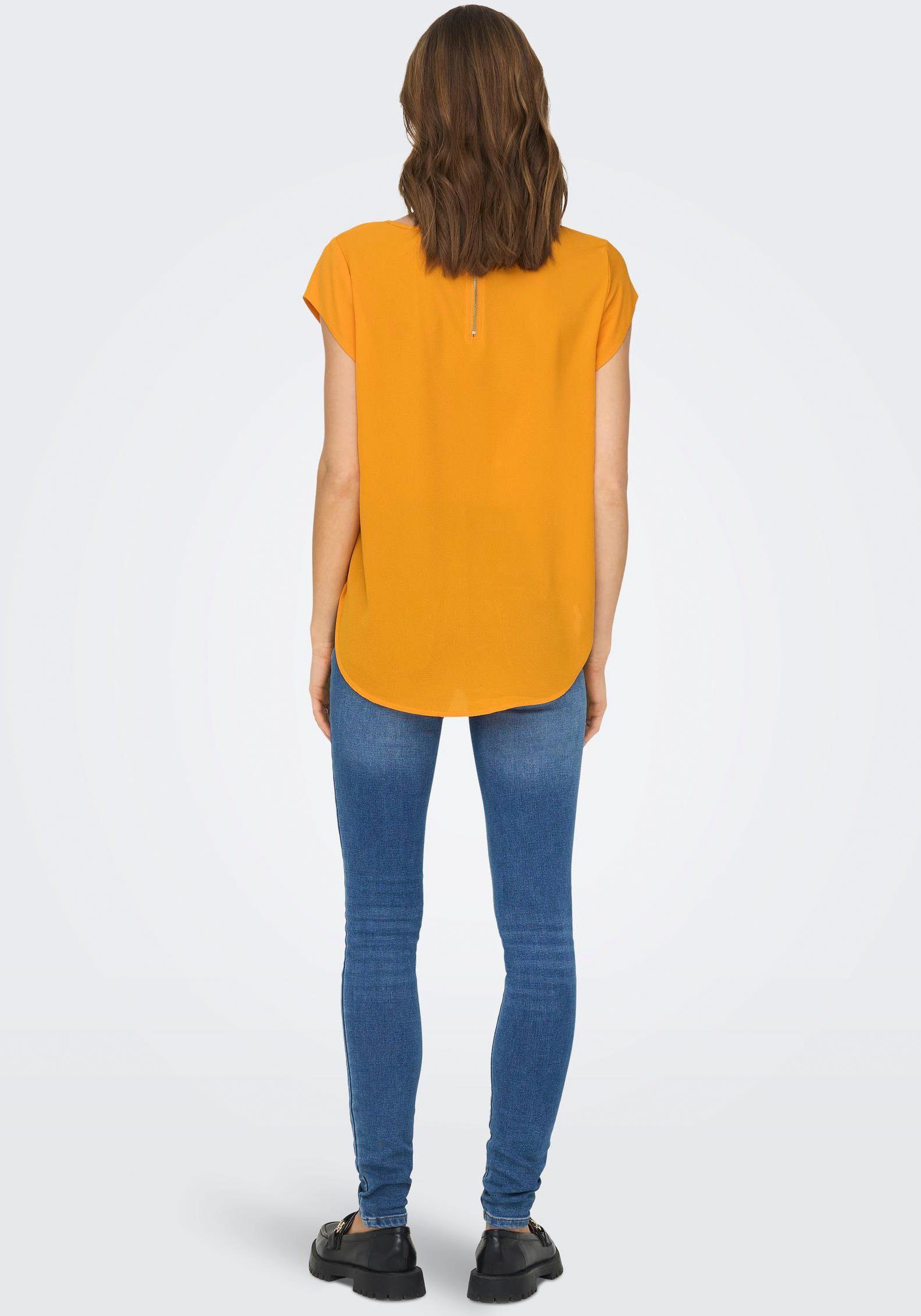 ONLY Kurzarmbluse ONLVIC S/S PTM SOLID TOP NOOS Apricot