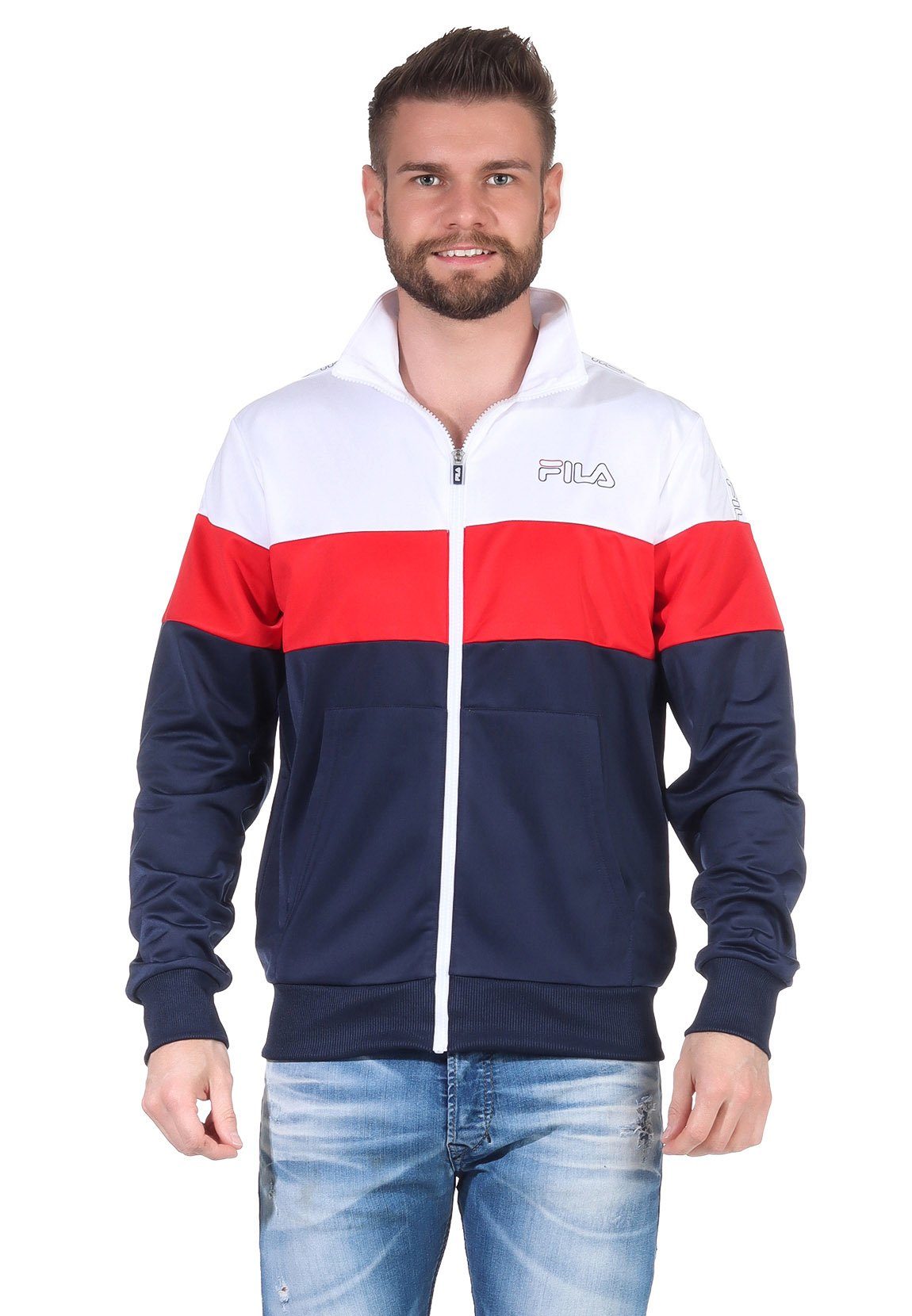 Fila Trainingsjacke »Fila Trainingsjacke Herren JAIRUS TAPED TRACK JACKET  683258 Mehrfarbig A023 Bright White-Black Irsi-True Red« online kaufen |  OTTO