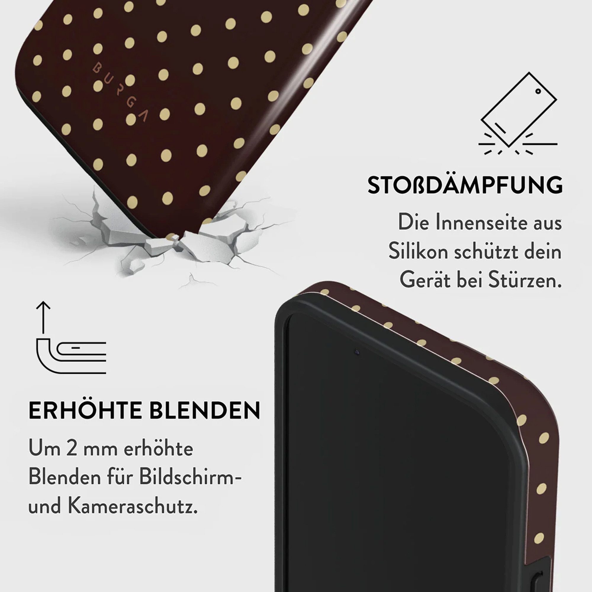 BURGA Backcover Burga Tough Back Cover MagSafe Apple iPhone 14 - Sorry Busy – Bild 4 von 5