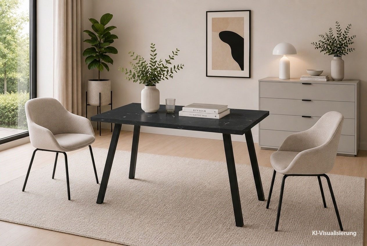 Mäusbacher Bistrotisch Big Bistro Metall, Eckige Platte, BHT 120x75x70 cm