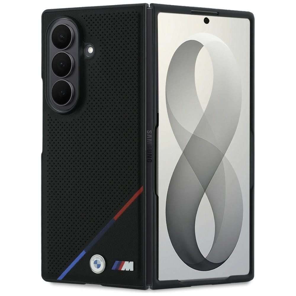 BMW Handyhülle Galaxy Z Fold 8 Ultra MagSafe Tricolor gelocht Kunstleder schwarz Logo 8 Zoll, Kantenschutz